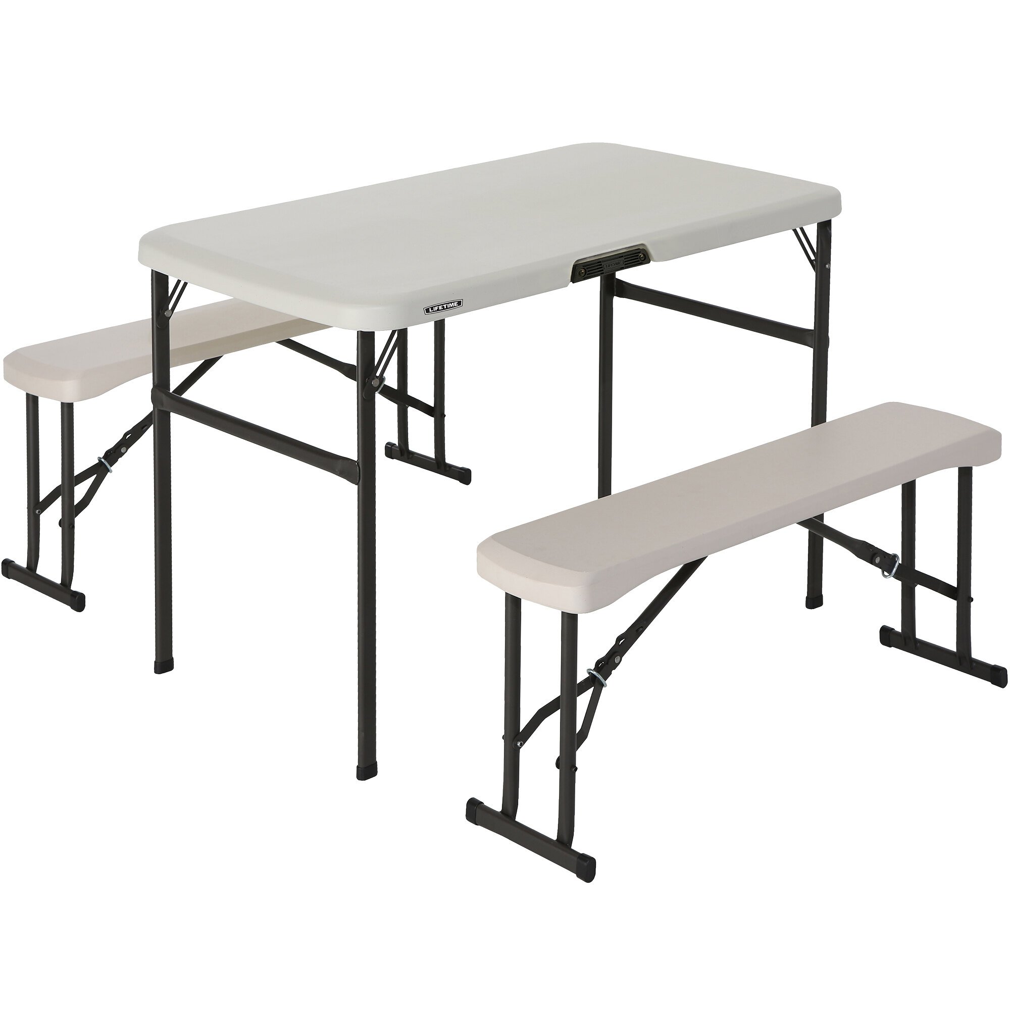 Lifetime Folding Picnic Table With Benches 80373