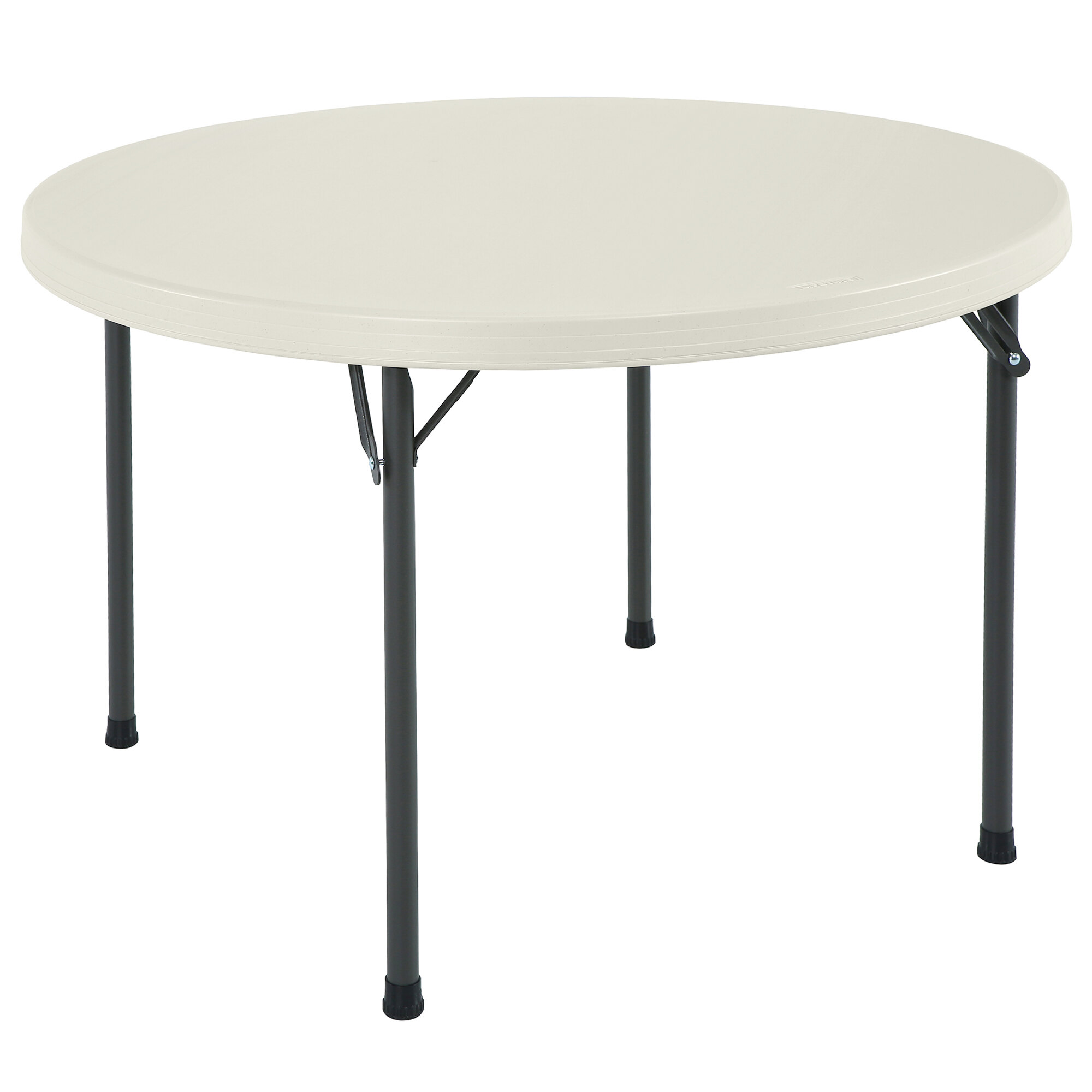 Lifetime 22968 46 Round Almond Plastic Folding Table