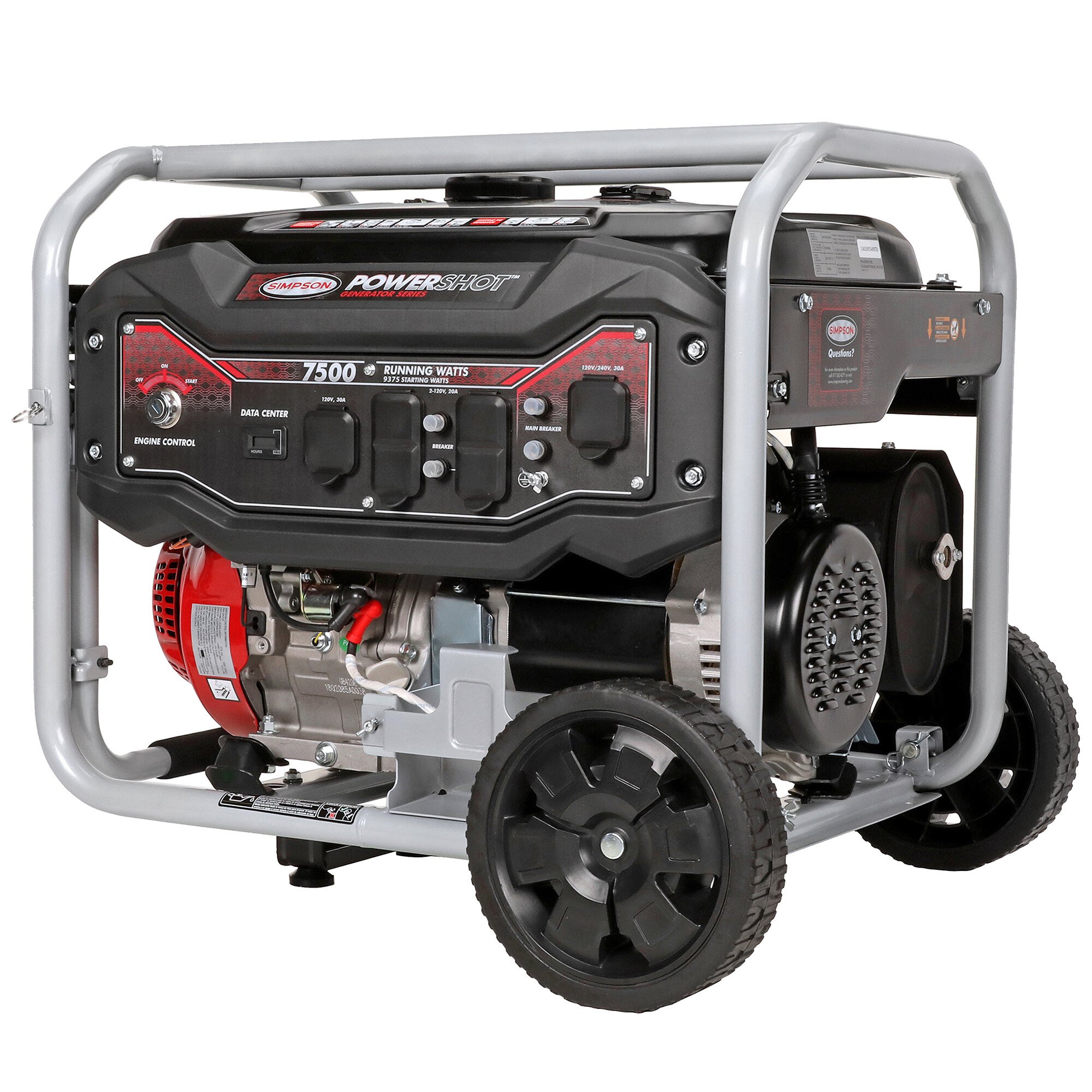 Simpson 70007 Portable 12.5 HP Heavy-Duty 420cc Generator with Recoil ...