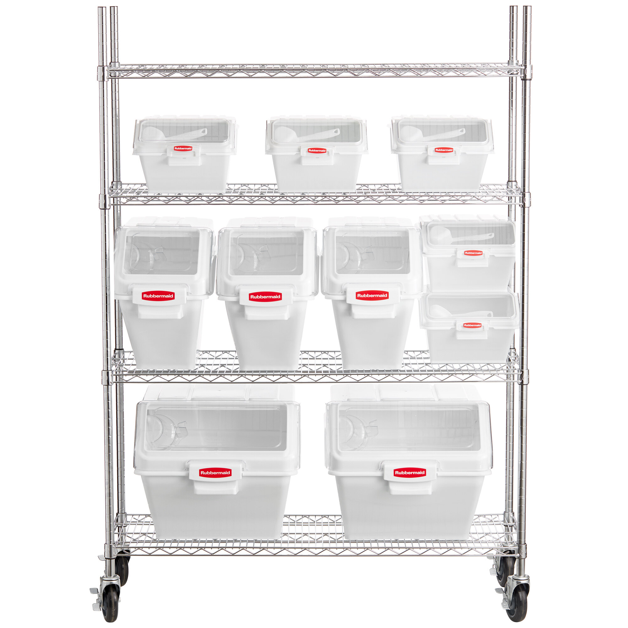 Rubbermaid 18" x 48" Ingredient Bin Shelving Kit with 10 Shelf