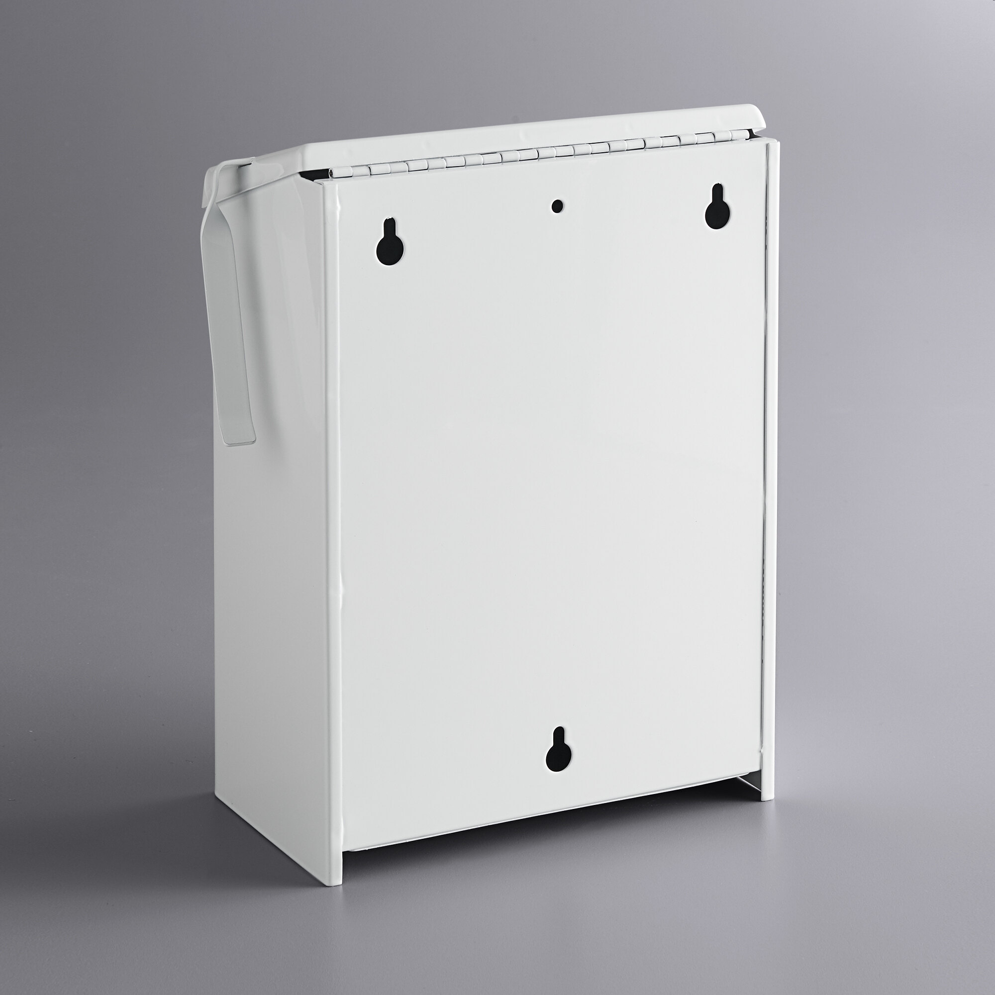 Continental 250W White Steel Sanitary Napkin Receptacle