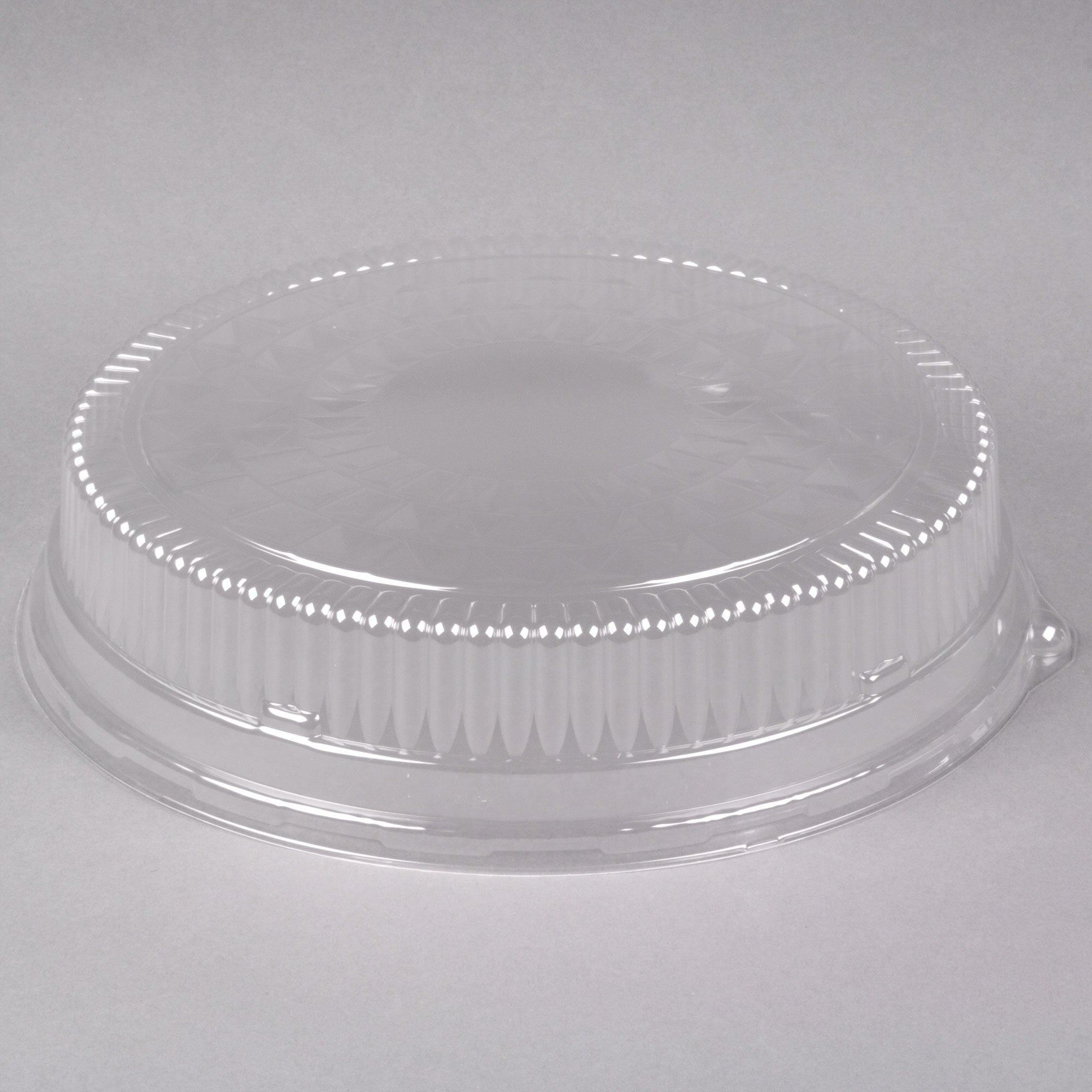 Durable Packaging 16DL 16" Clear Plastic Round High Dome Lid 5/Pack