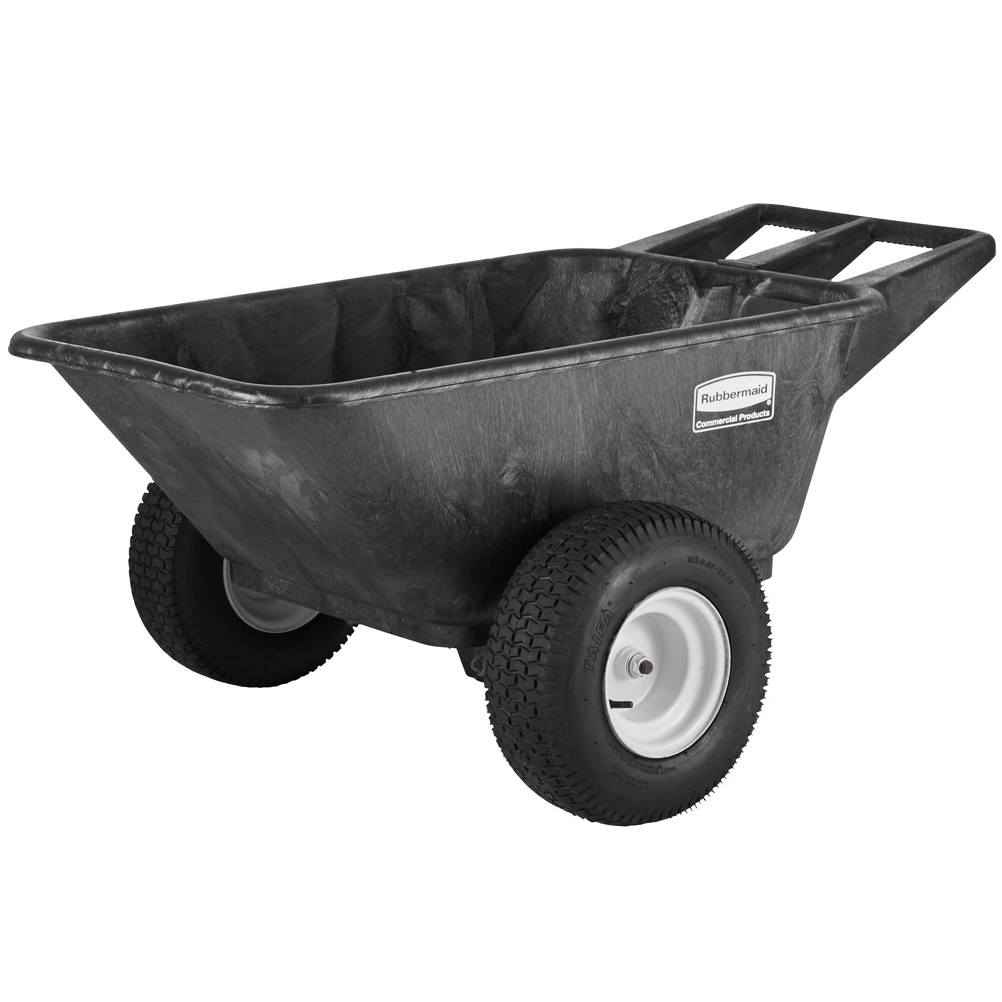 Rubbermaid FG564210BLA Big Wheel Heavy Duty Cart 7.5 Cubic Foot