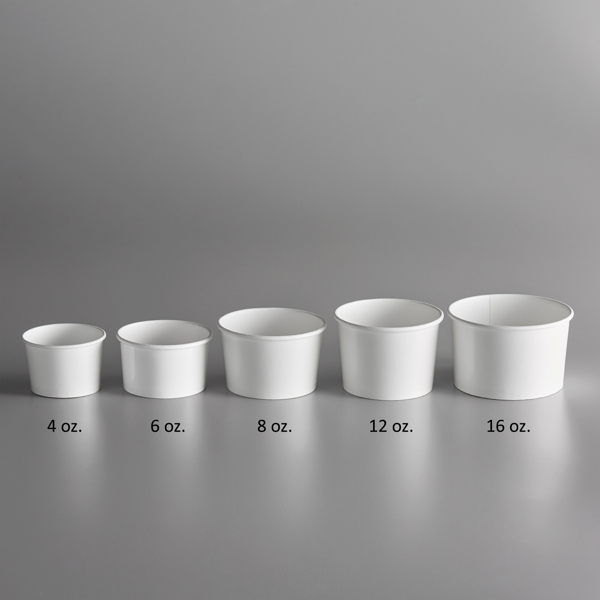 Choice 4 oz. White Paper Frozen Yogurt / Food Cup - 1000/Case