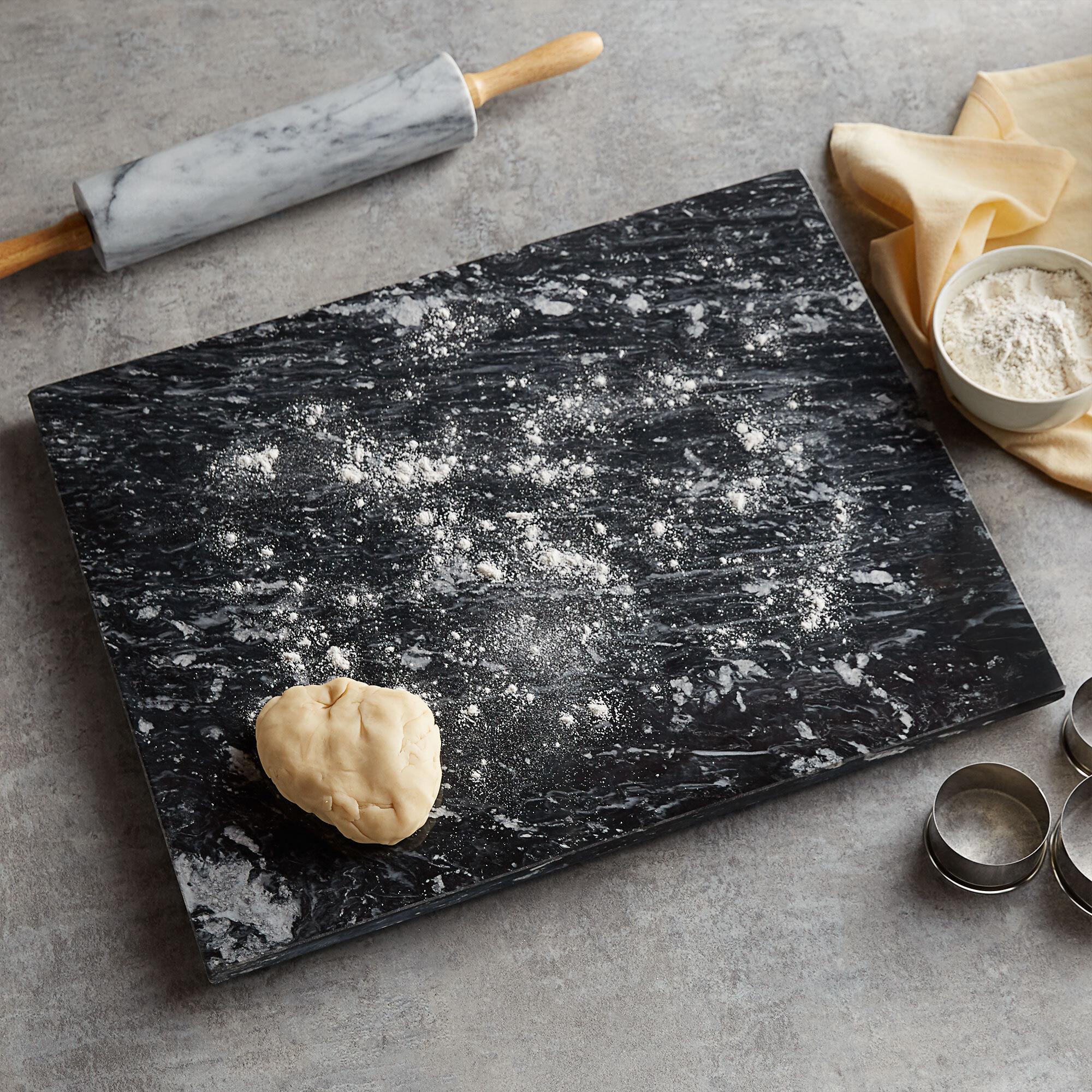 Large Marble Pastry Board (Black - 20