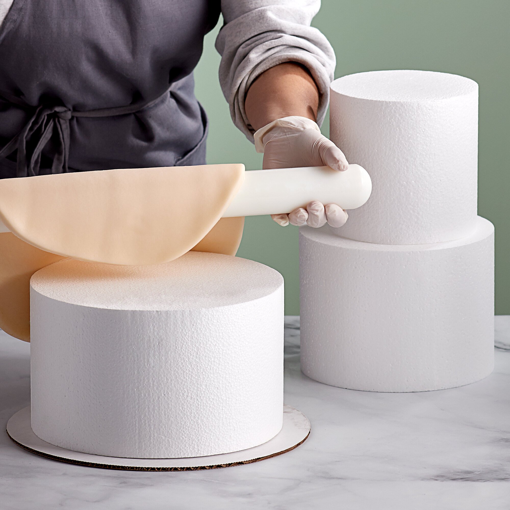 6" Foam 3Piece Round Cake Dummy Kit