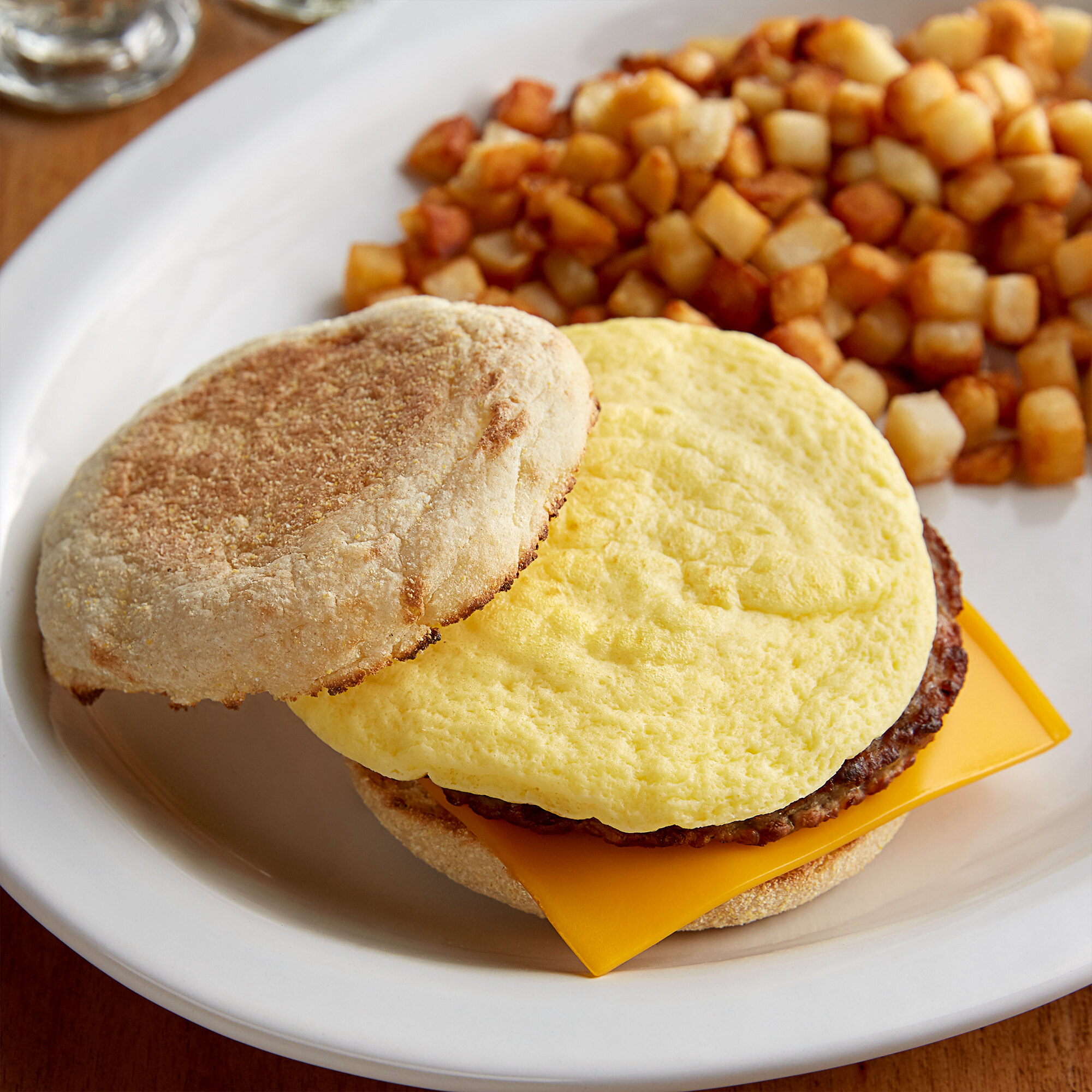 Papetti's Egg Patty Fully Cooked 2 oz. Scrambled Patties (100/Case)