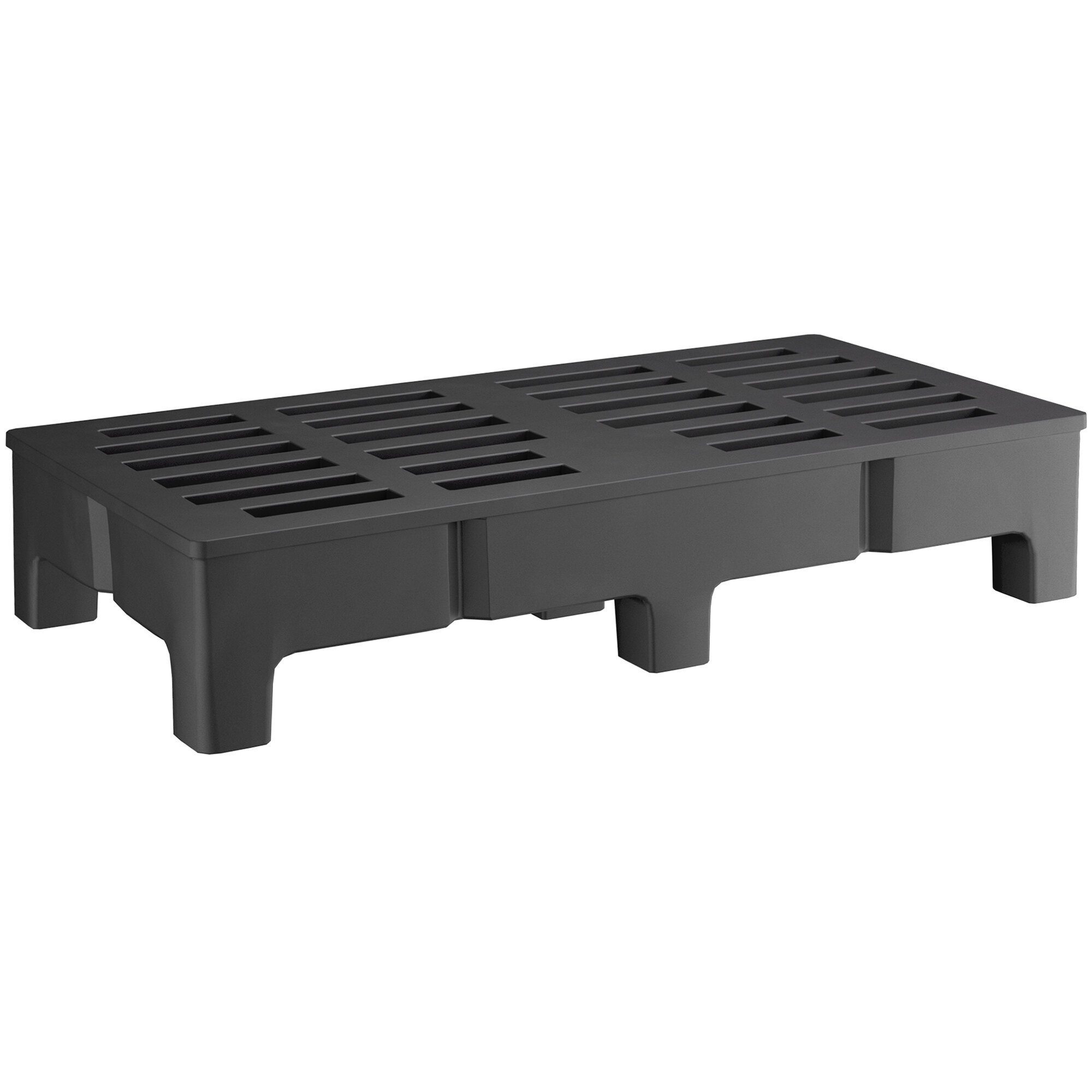 Regency 60" x 30" x 12" Black Plastic HeavyDuty Dunnage Rack with