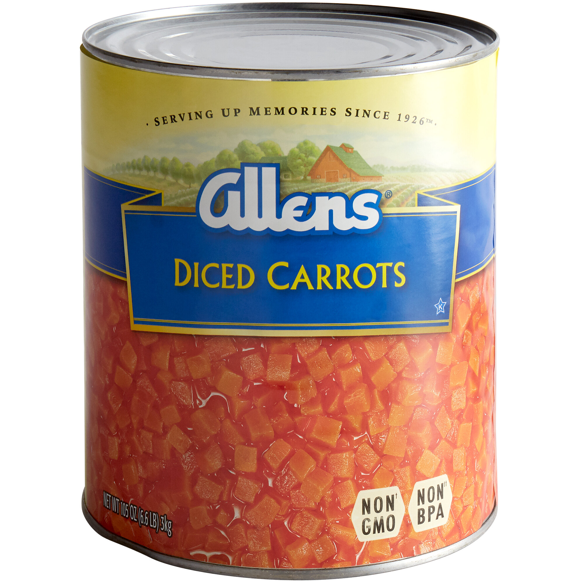 Diced Carrots, 10 Can Canned Diced Carrots