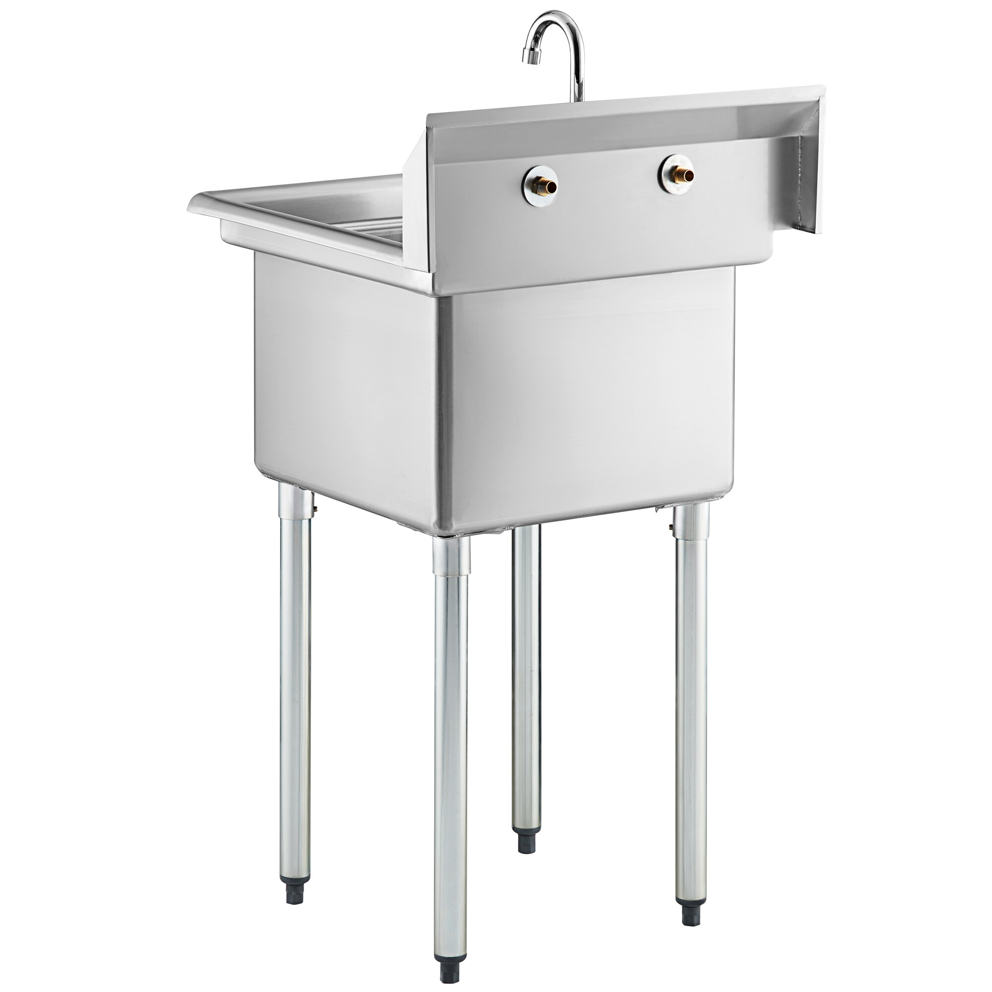 Steelton 24" 18-Gauge Stainless Steel One Compartment Commercial Sink 24 X 18 Stainless Steel Sink