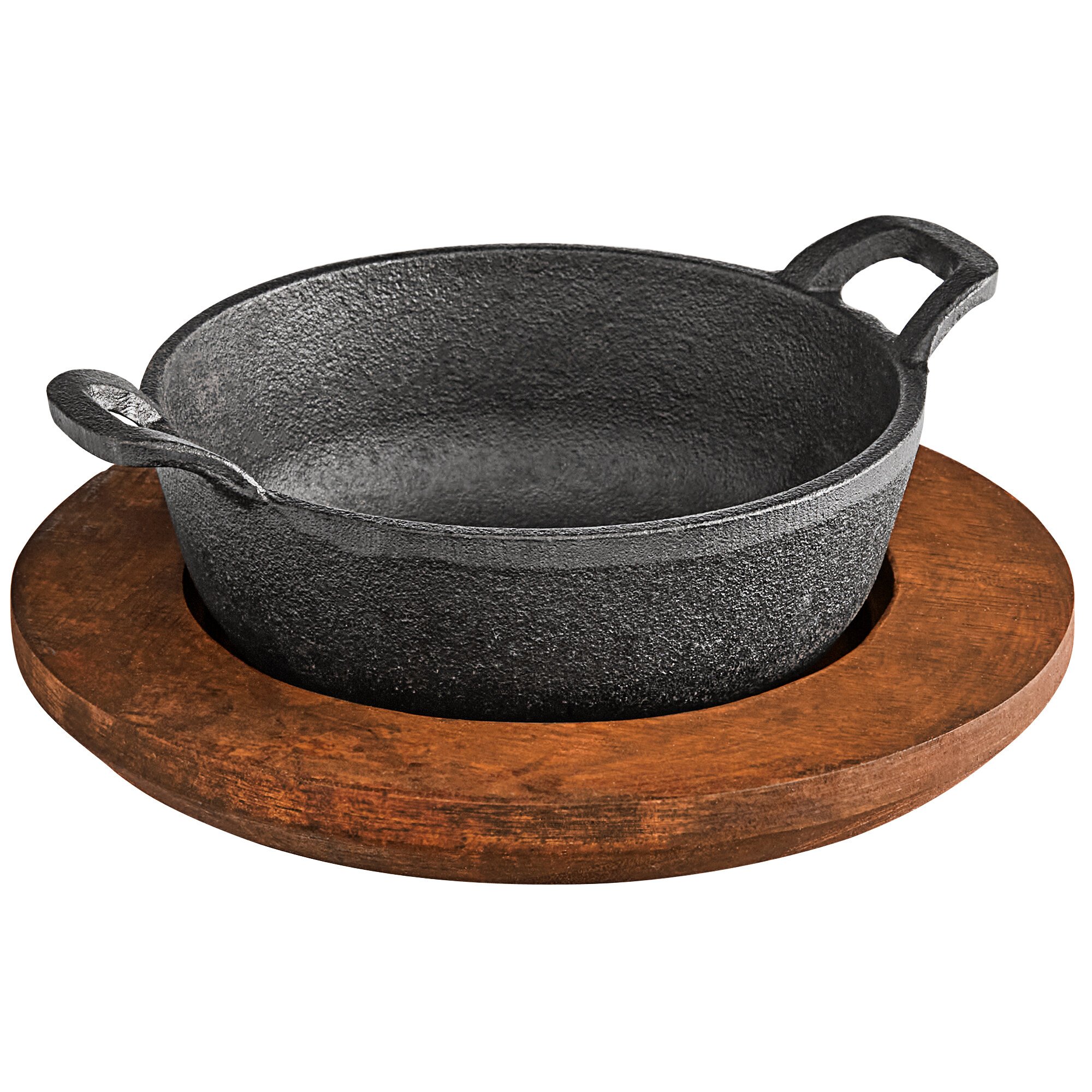 Valor 12 oz. PreSeasoned Mini Cast Iron Round Serving Bowl with Rustic