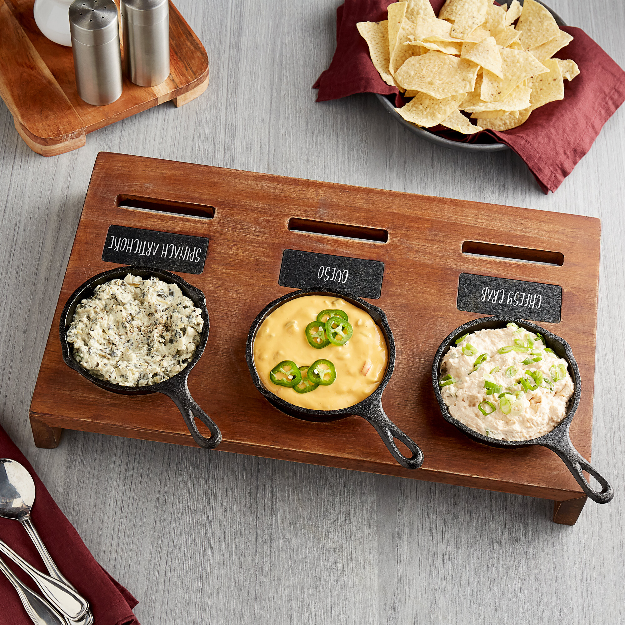 Valor Appetizer / Dessert Sampler with (3) 5" Mini Cast Iron Skillets