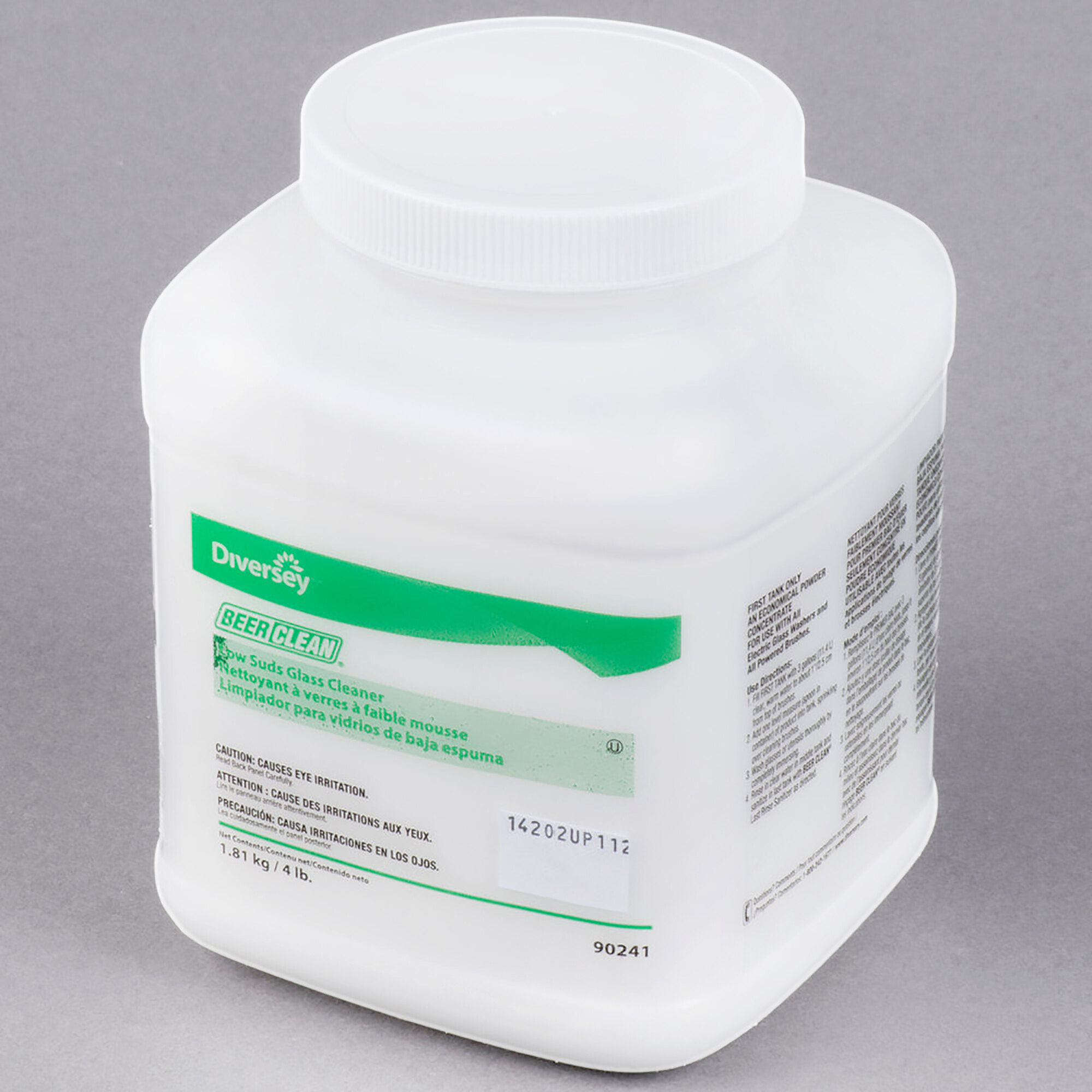 Diversey 990241 4 lb. / 64 oz. Beer Clean Bar Glass Cleaner Low Suds Formula 2/Case