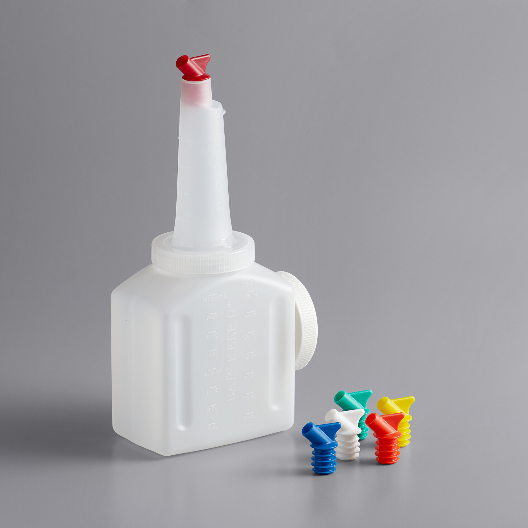 Vollrath 3664 Traex Bar Keep II 2 Qt. White Pour Container with Neck