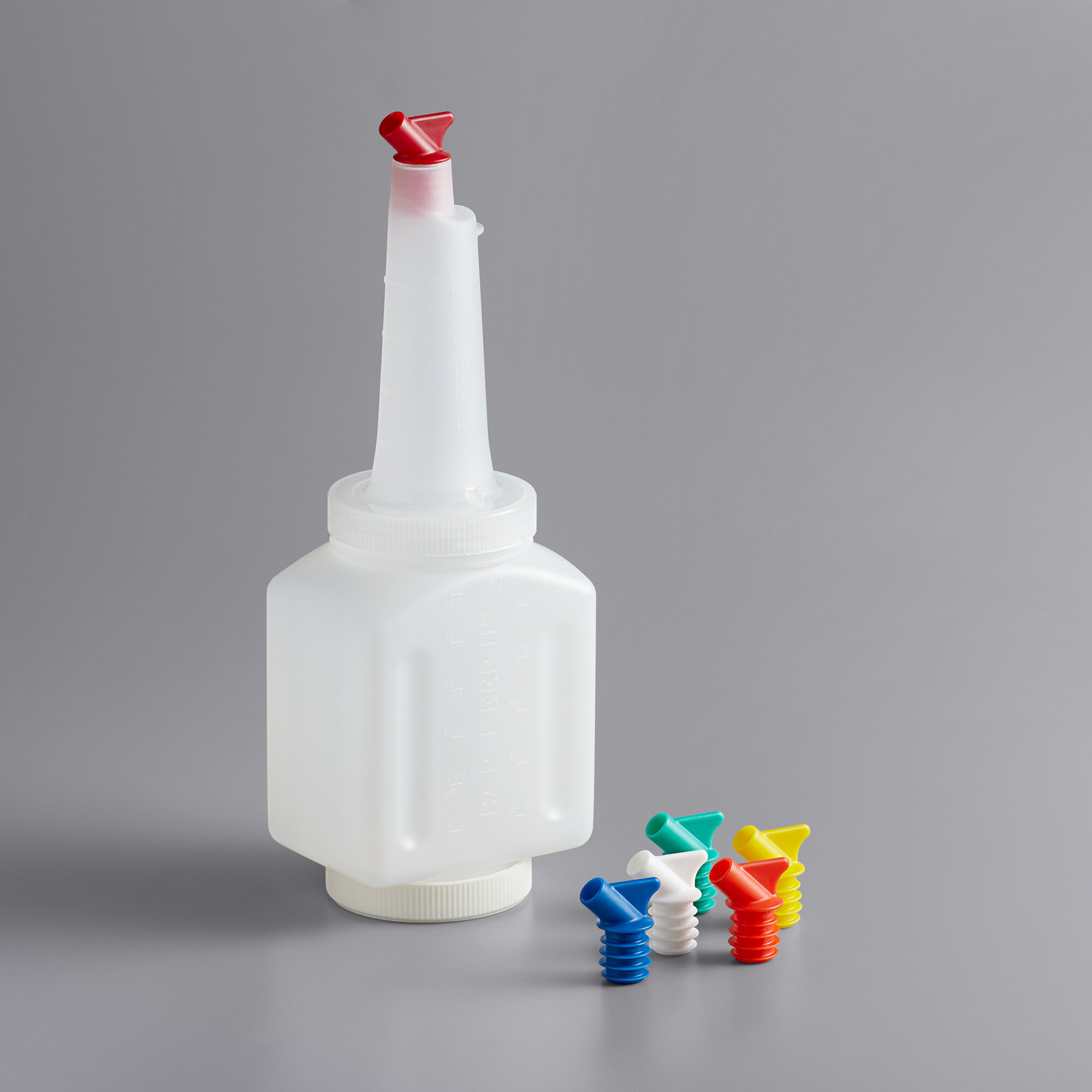 Vollrath 3648 Traex Bar Keep II 1.5 Qt. White Pour Container with Neck