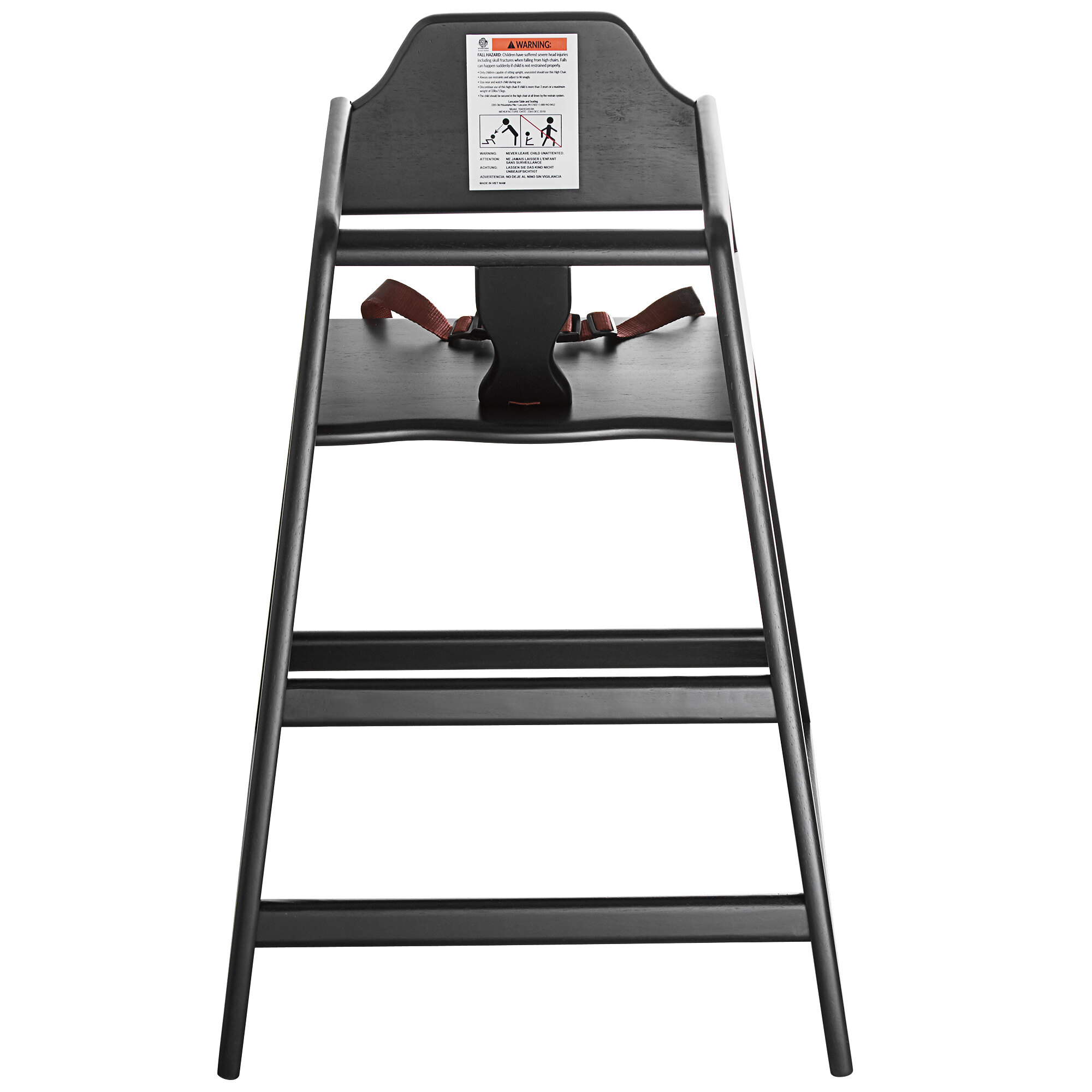 Lancaster Table & Seating Assembled Restaurant Wood High Chair with