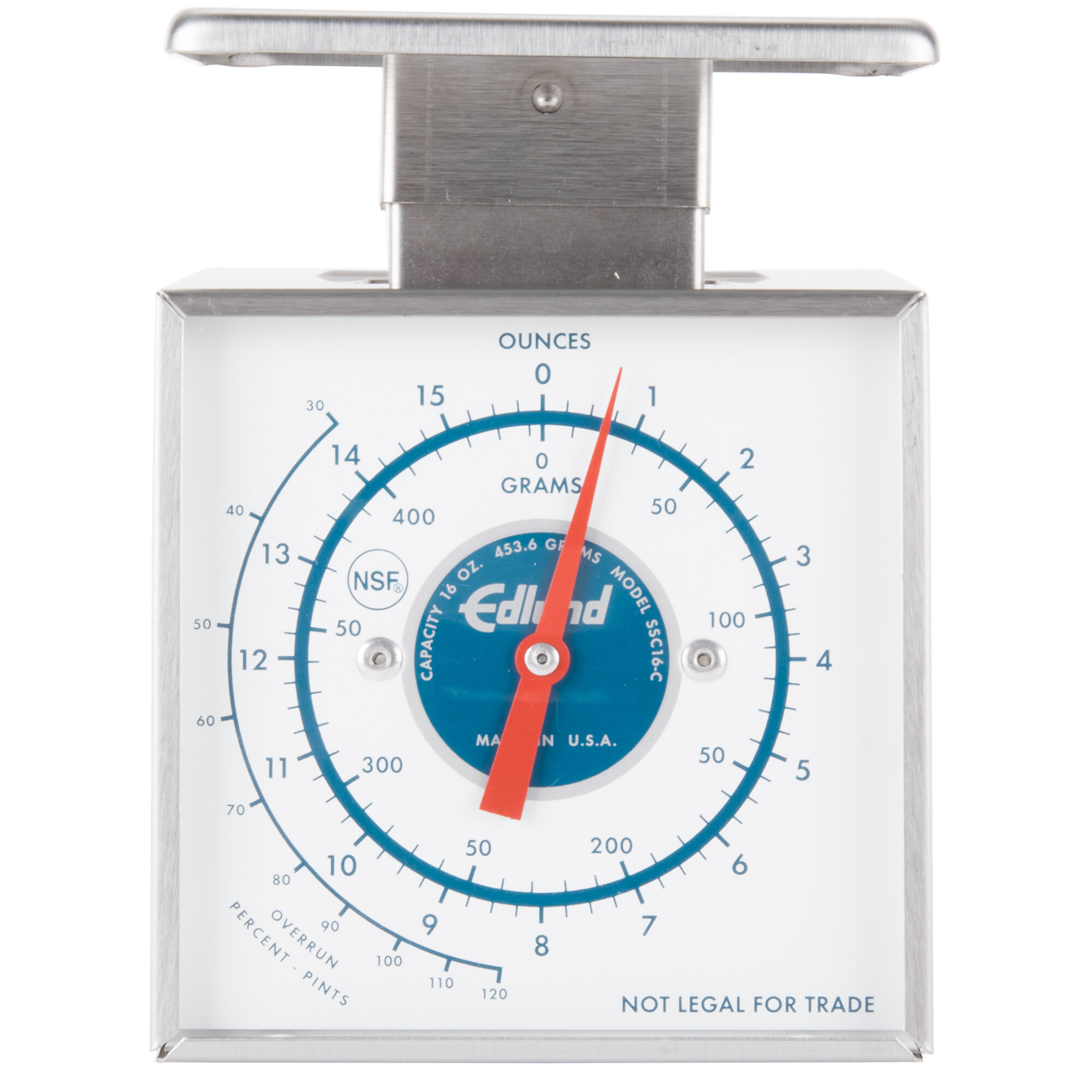 Edlund SSC16 Compact 16 oz. Mechanical Ice Cream Scale with 3 1/2" x 4