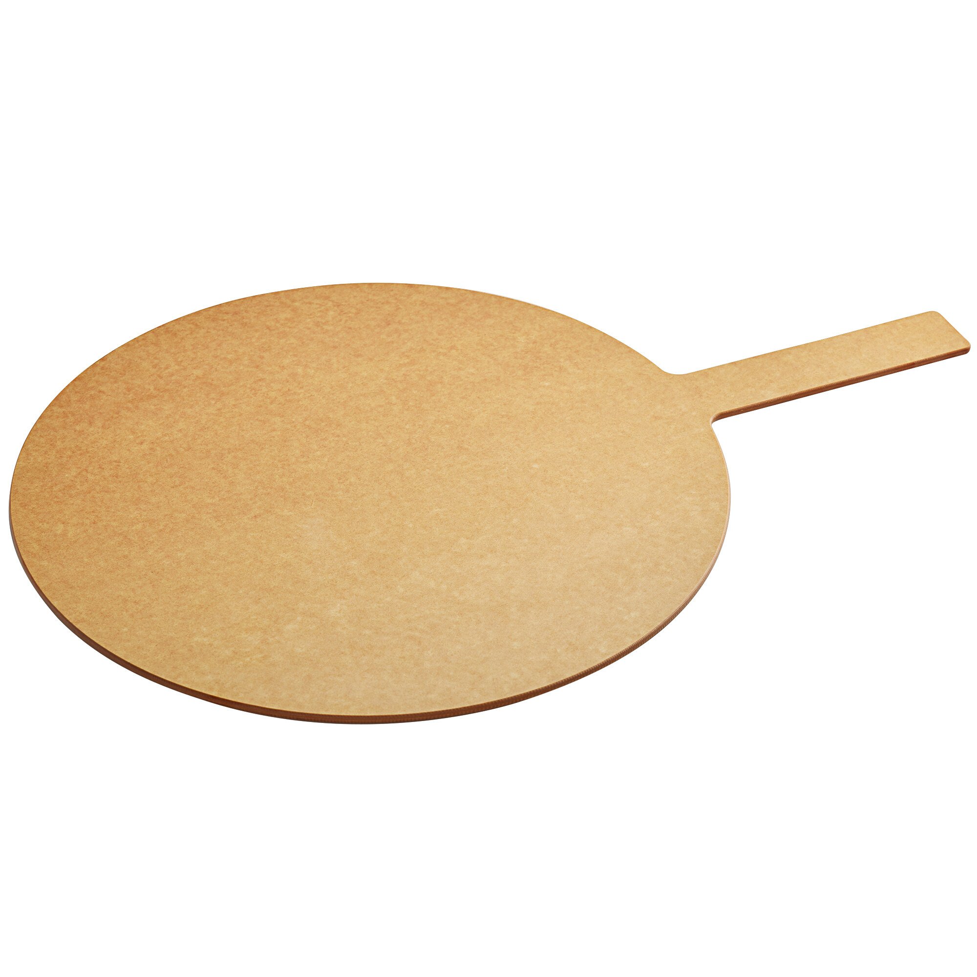 Tomlinson 1022127 18" Natural Richlite Wood Fiber Round Pizza Peel with