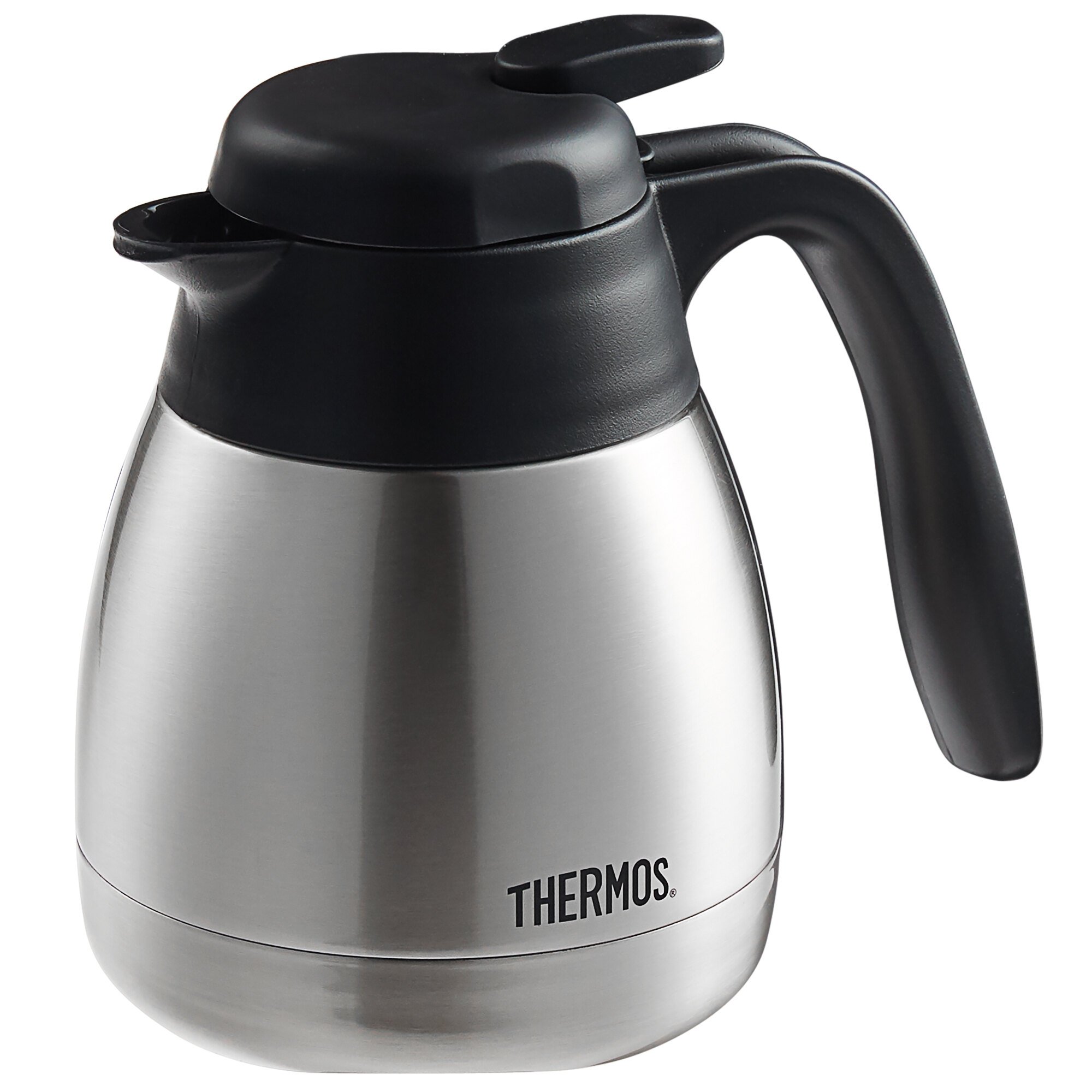 Thermos FN369 20 oz. Stainless Steel Vacuum Insulated Carafe - Push Button