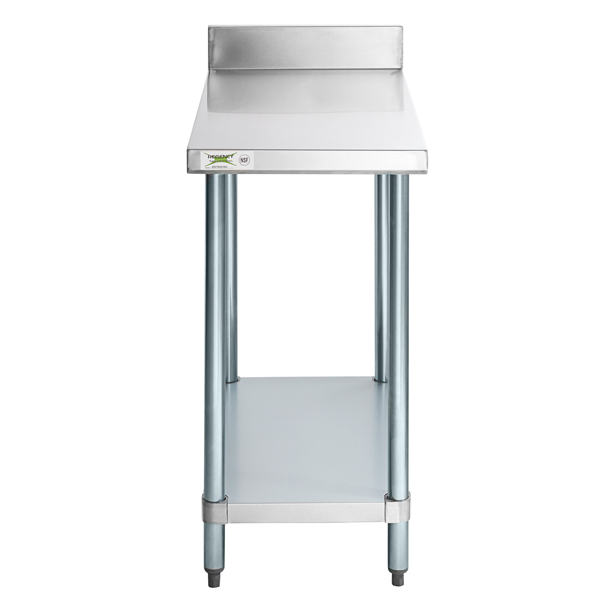 thumbnail image 2 of HARDURA Stainless Steel Table 24X12 Inches With Undershelf And Galvanized Legs NSF Heavy Duty Commercial Prep Work Table For Restaurant Kitchen Home 2 of 10