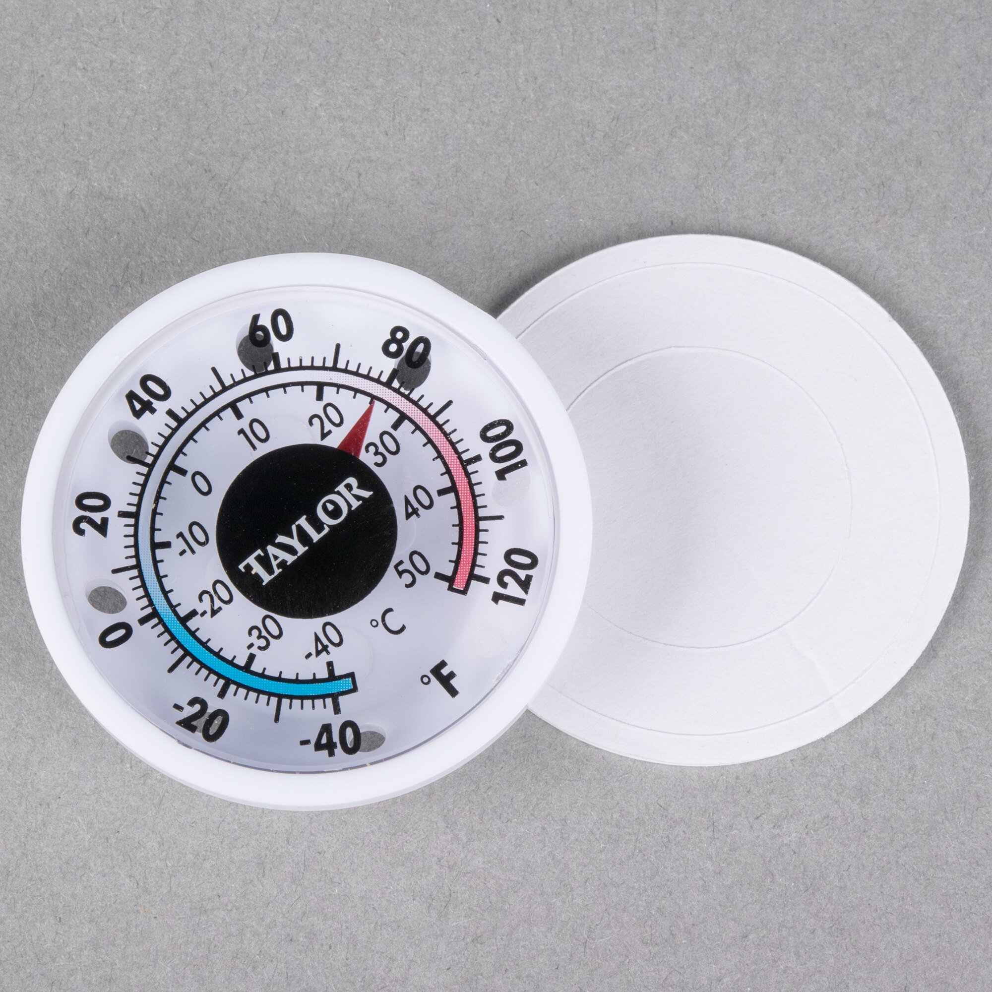 Taylor 5380N 1 3/4" Dial StickOn Indoor / Outdoor Thermometer