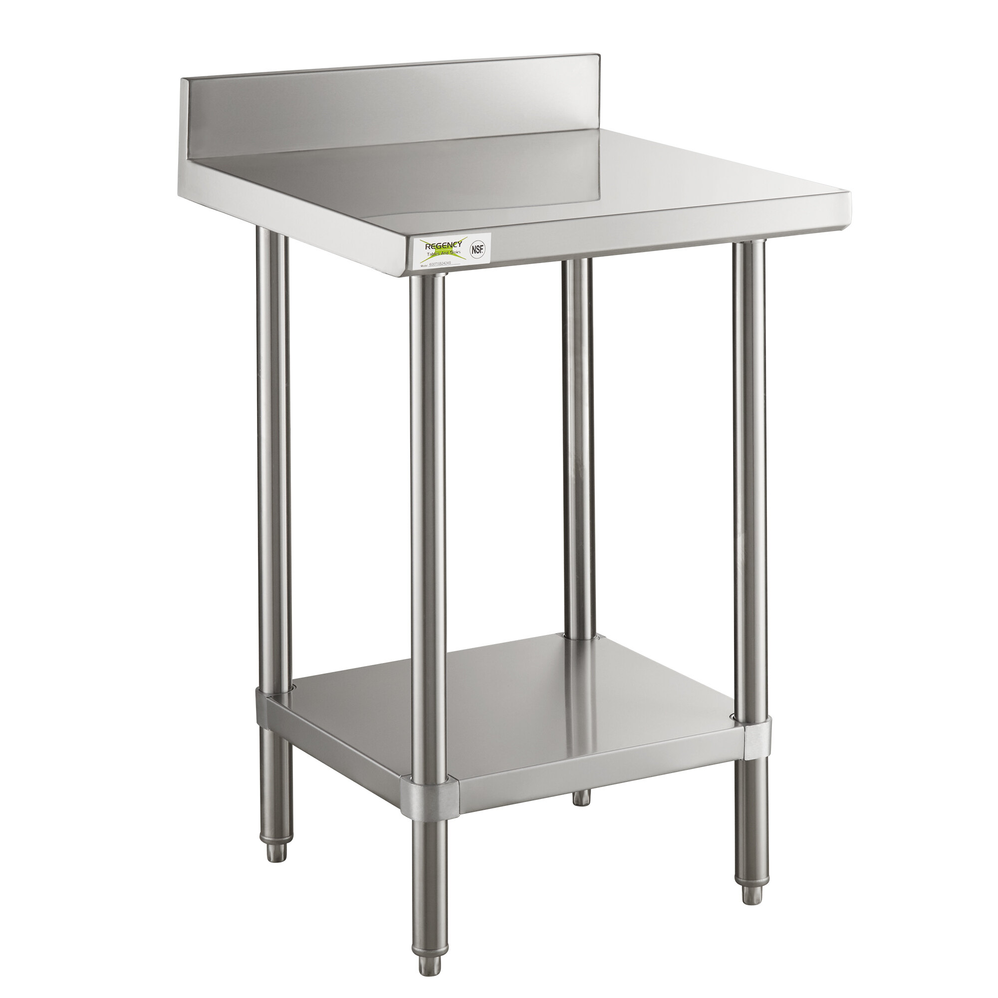Regency 24" x 24" 16Gauge Stainless Steel Commercial Work Table with 4