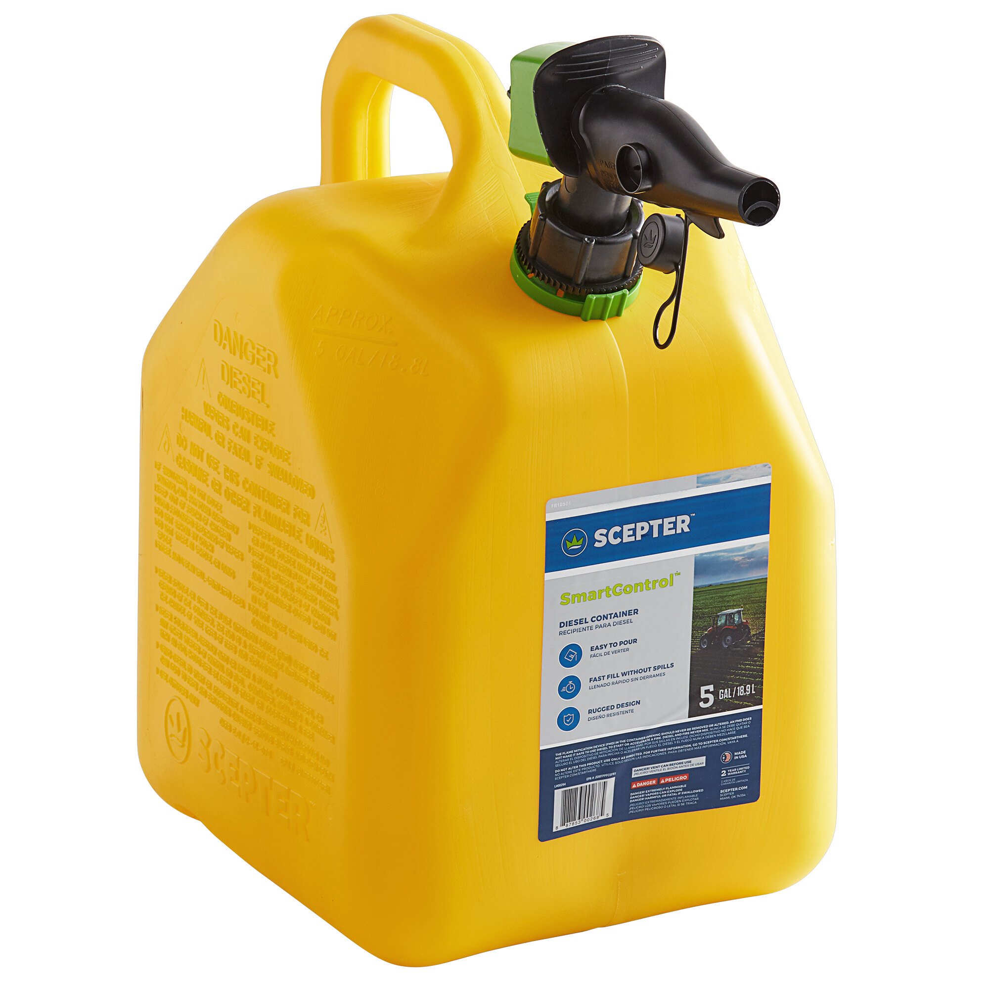 Scepter FR1D501 5 Gallon SmartControl Diesel Can - Yellow