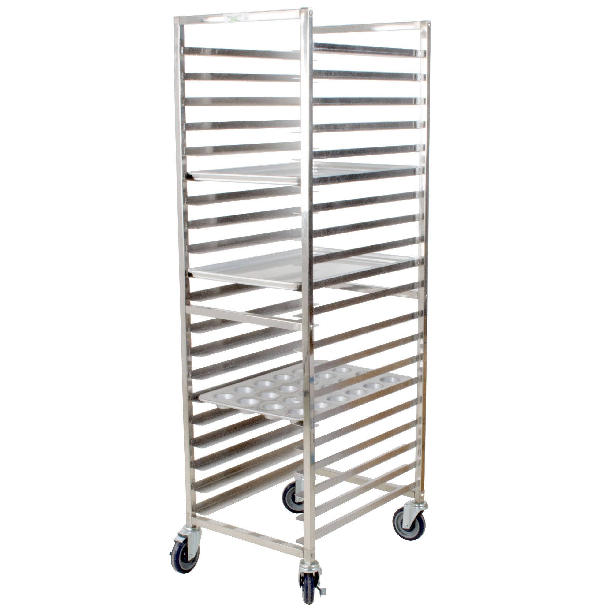 Regency 20 Pan End Load Stainless Steel Bun / Sheet Pan Rack - Unassembled