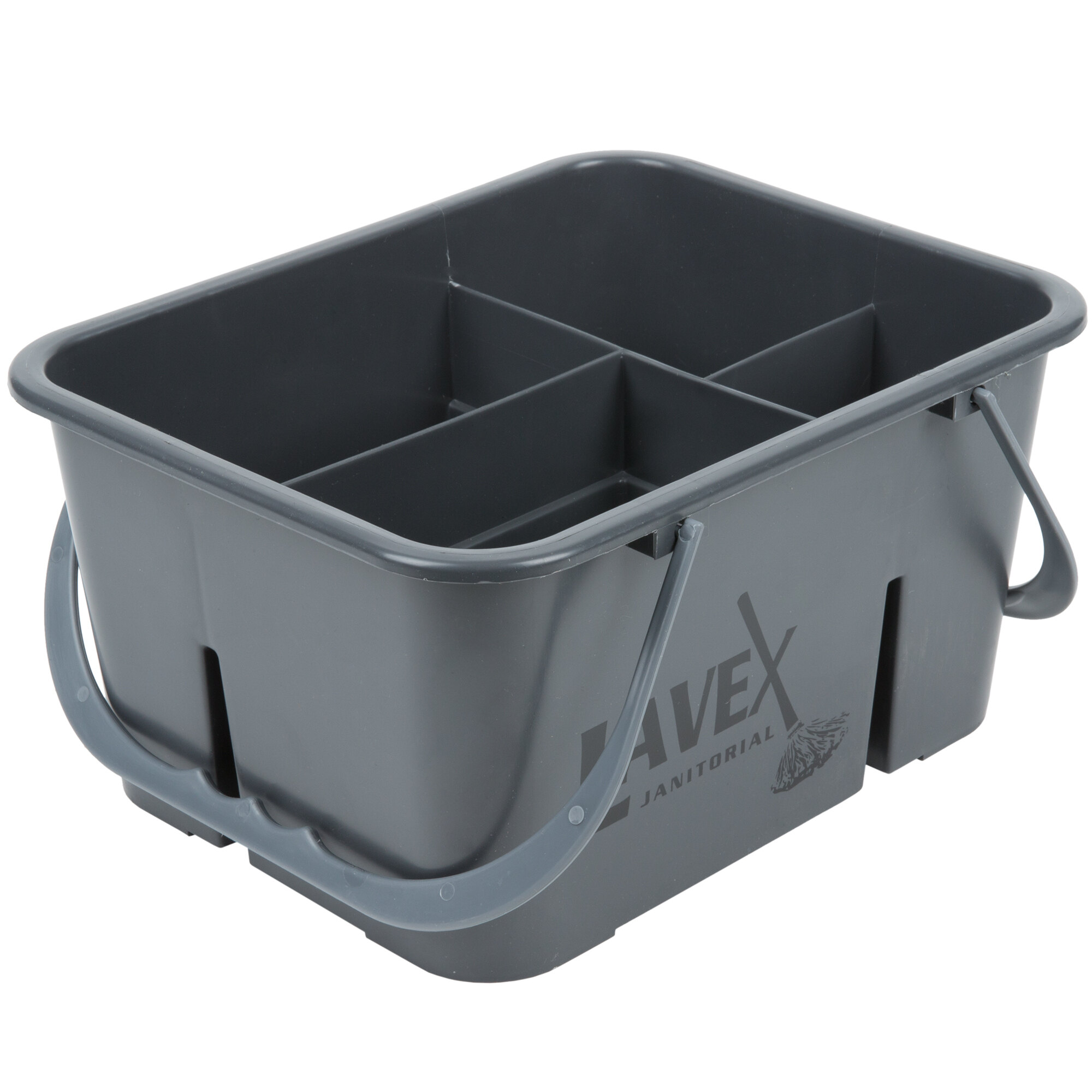 Lavex Janitorial Plastic Cleaning Caddy, Gray, 11.5L x 9W