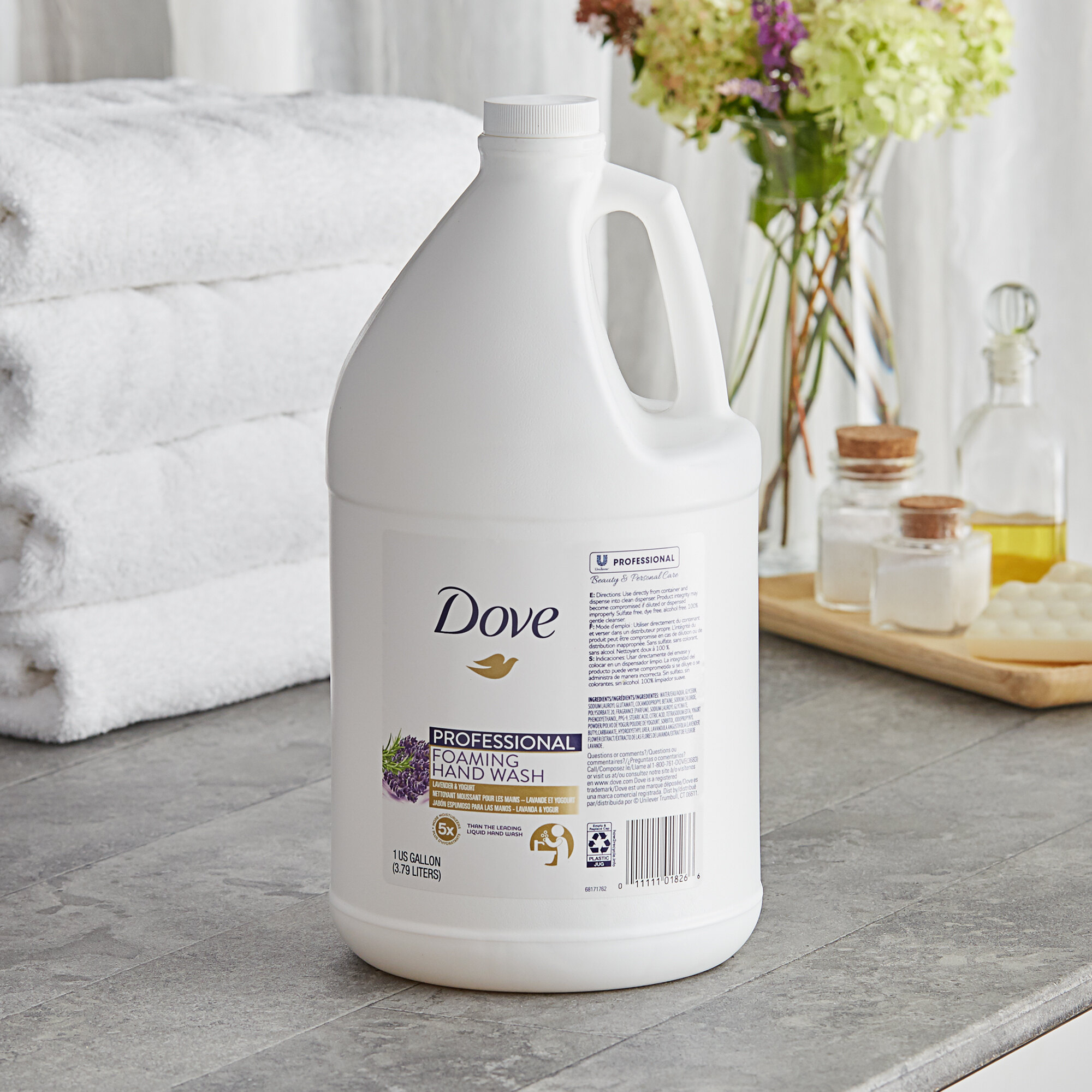 Dove Professional 01826 1 Gallon Lavender Yogurt Foaming Hand Soap 4/Case