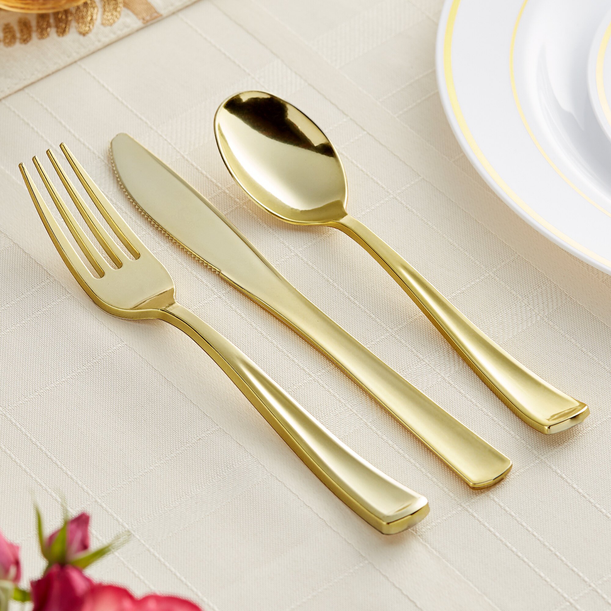 gold cutlery set aldi