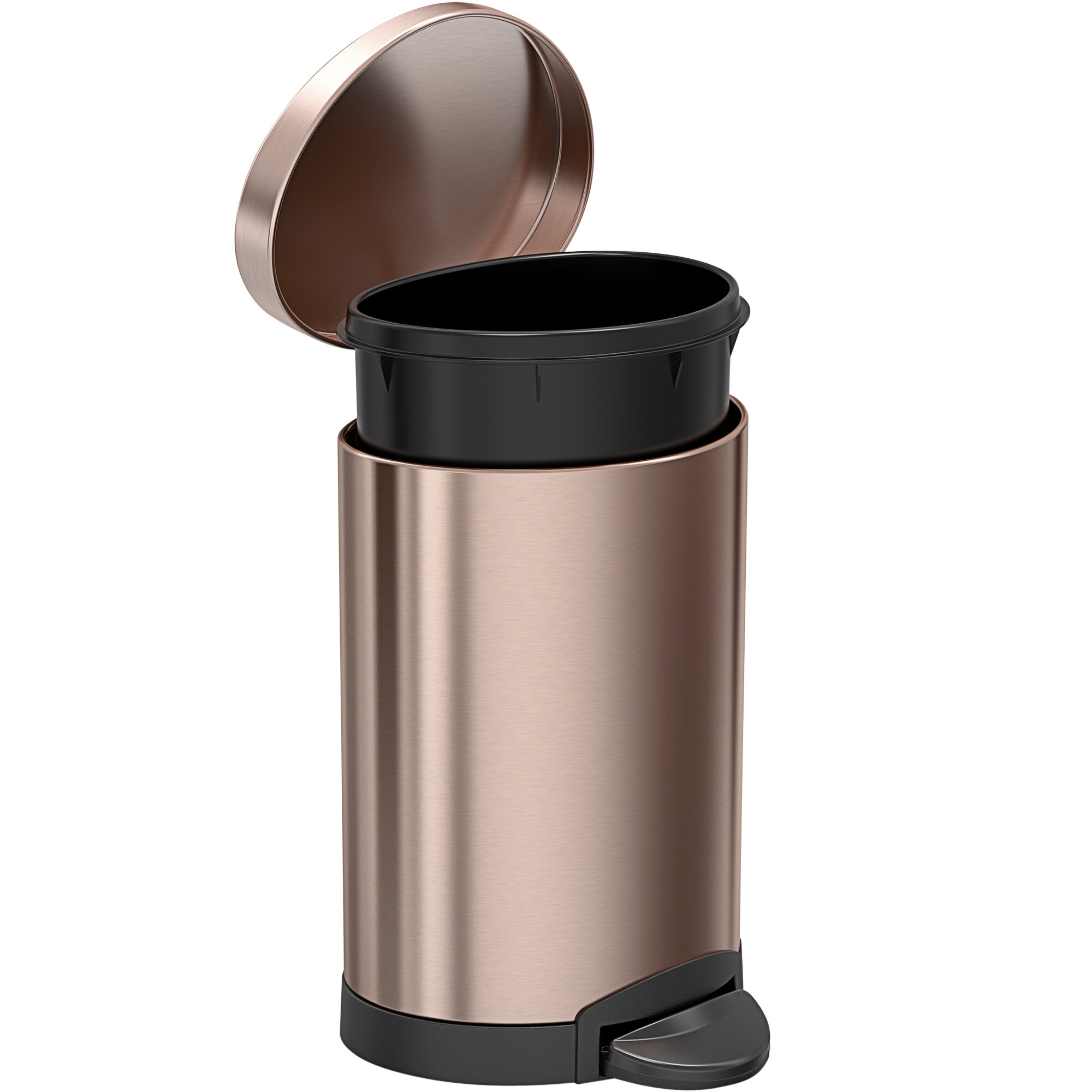 simplehuman CW2057 1.6 Gallon / 6 Liter Rose Gold Stainless Steel Semi