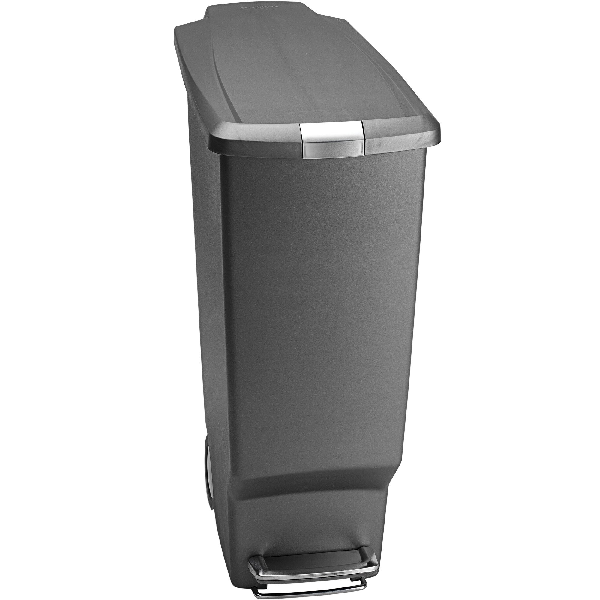 simplehuman CW1363 11 Gallon / 40 Liter Gray Slim StepOn Trash Can