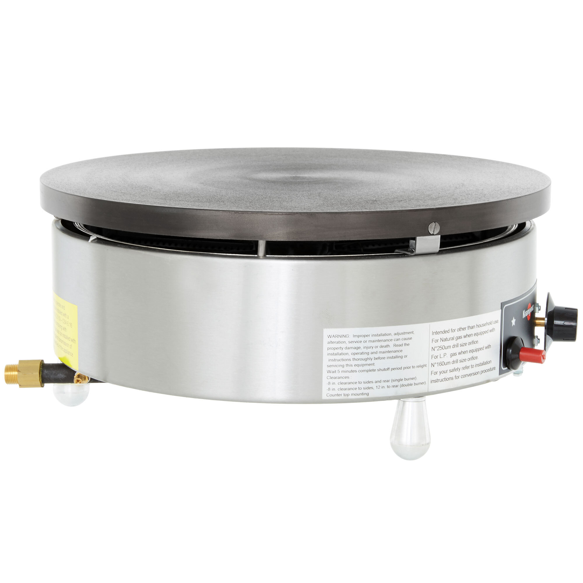 Krampouz CGBIP4 Crepe Maker 15 3/4" Round Gas Cast Iron (EURODIB)