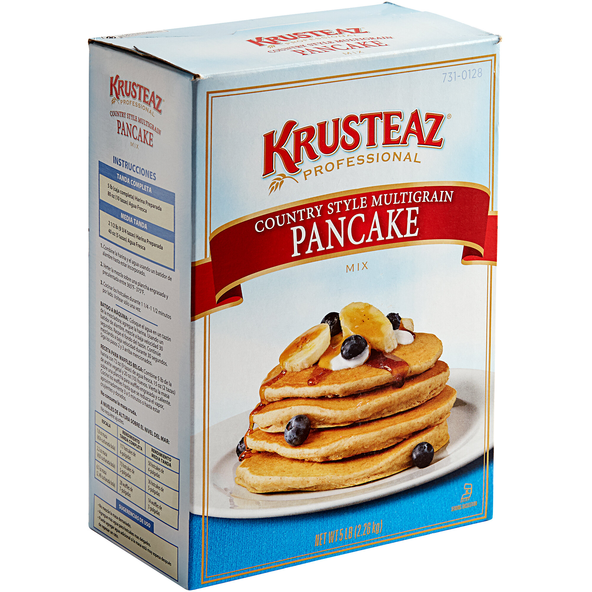 Krusteaz Professional 5 Lb Country Style Multigrain Pancake Mix 6 Case