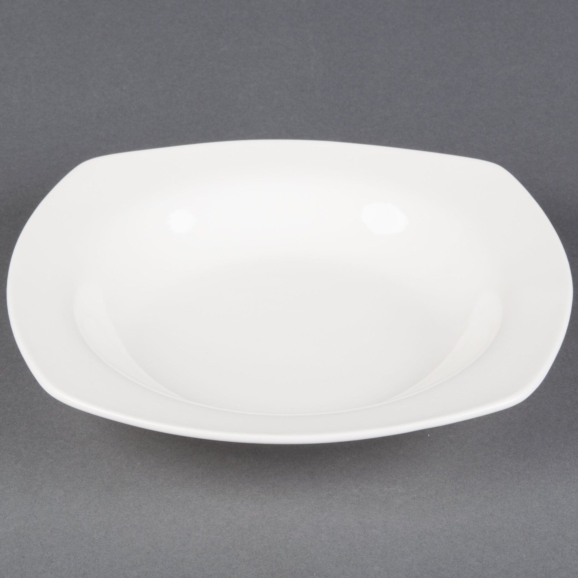 CAC REC88 Festiware 22 oz. Ivory (American White) Square China Pasta Bowl 12/Case