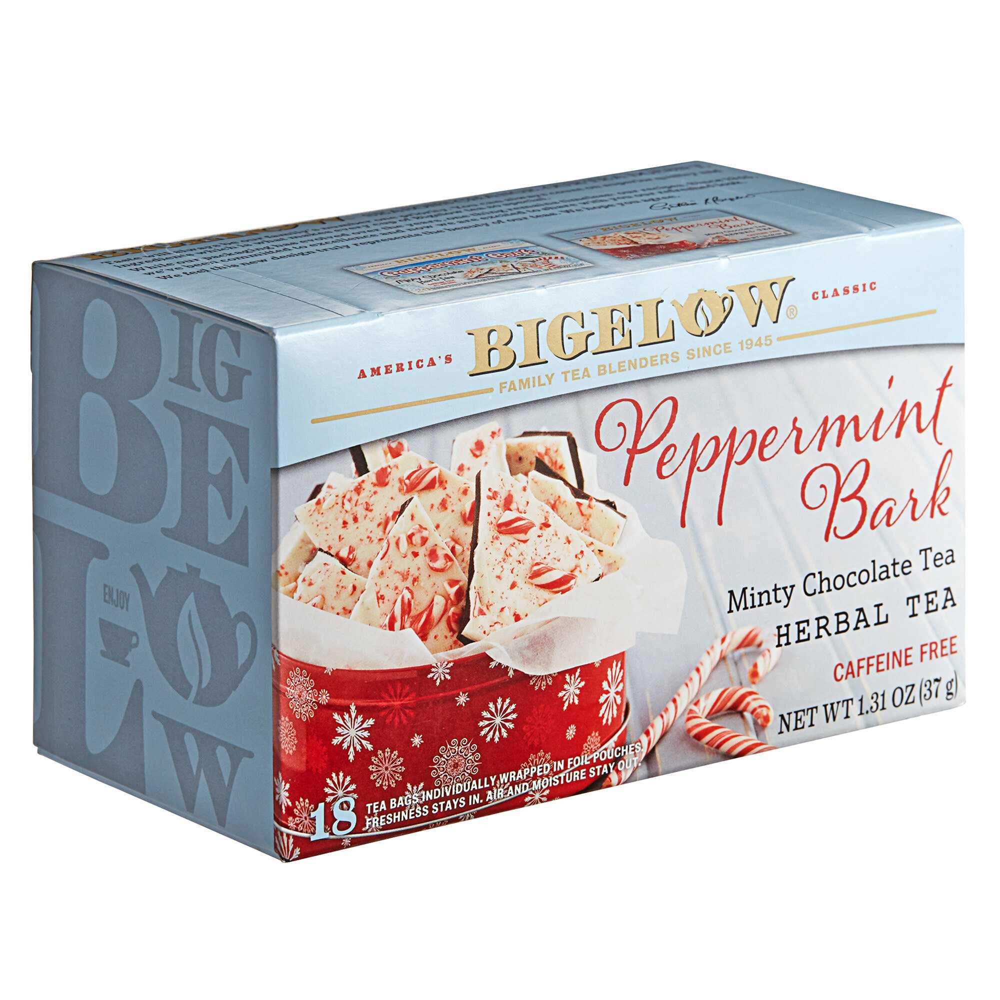 Bigelow Peppermint Bark Herbal Tea Bags 18/Box