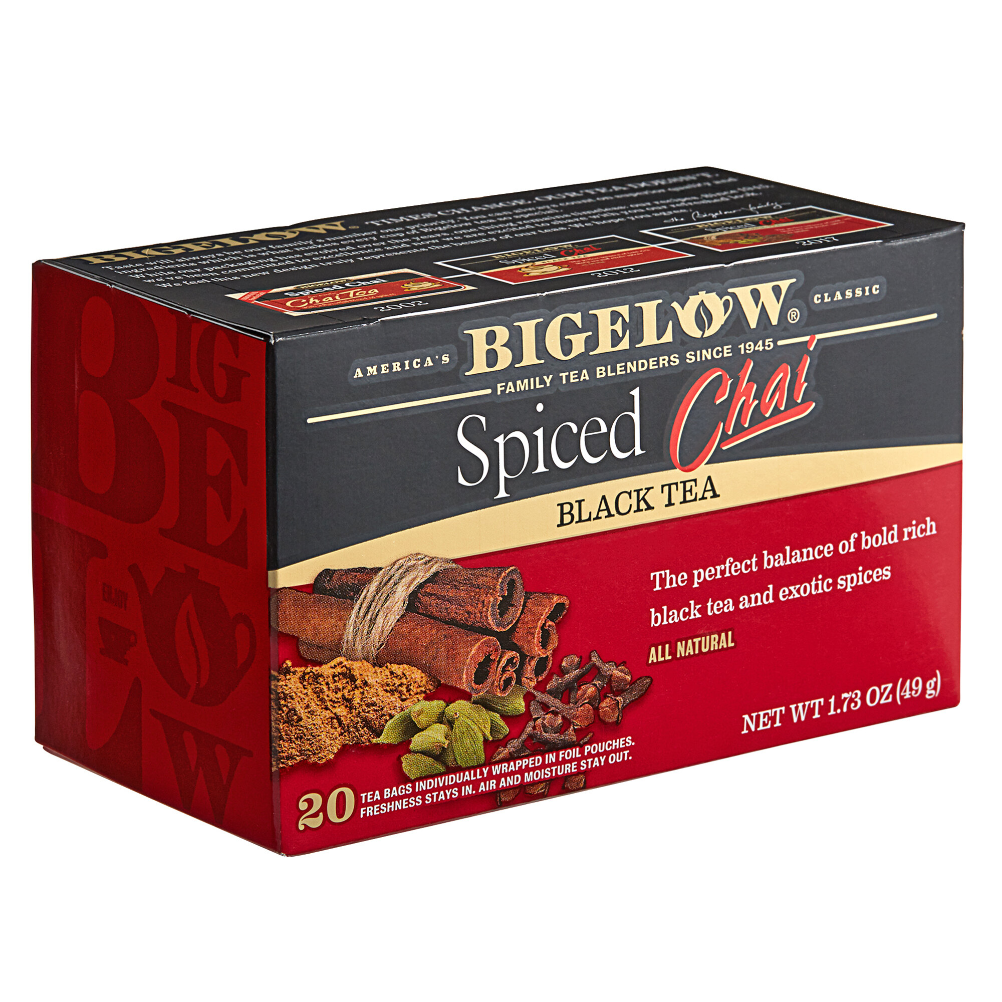 Bigelow Spiced Chai Tea Bags 20/Box