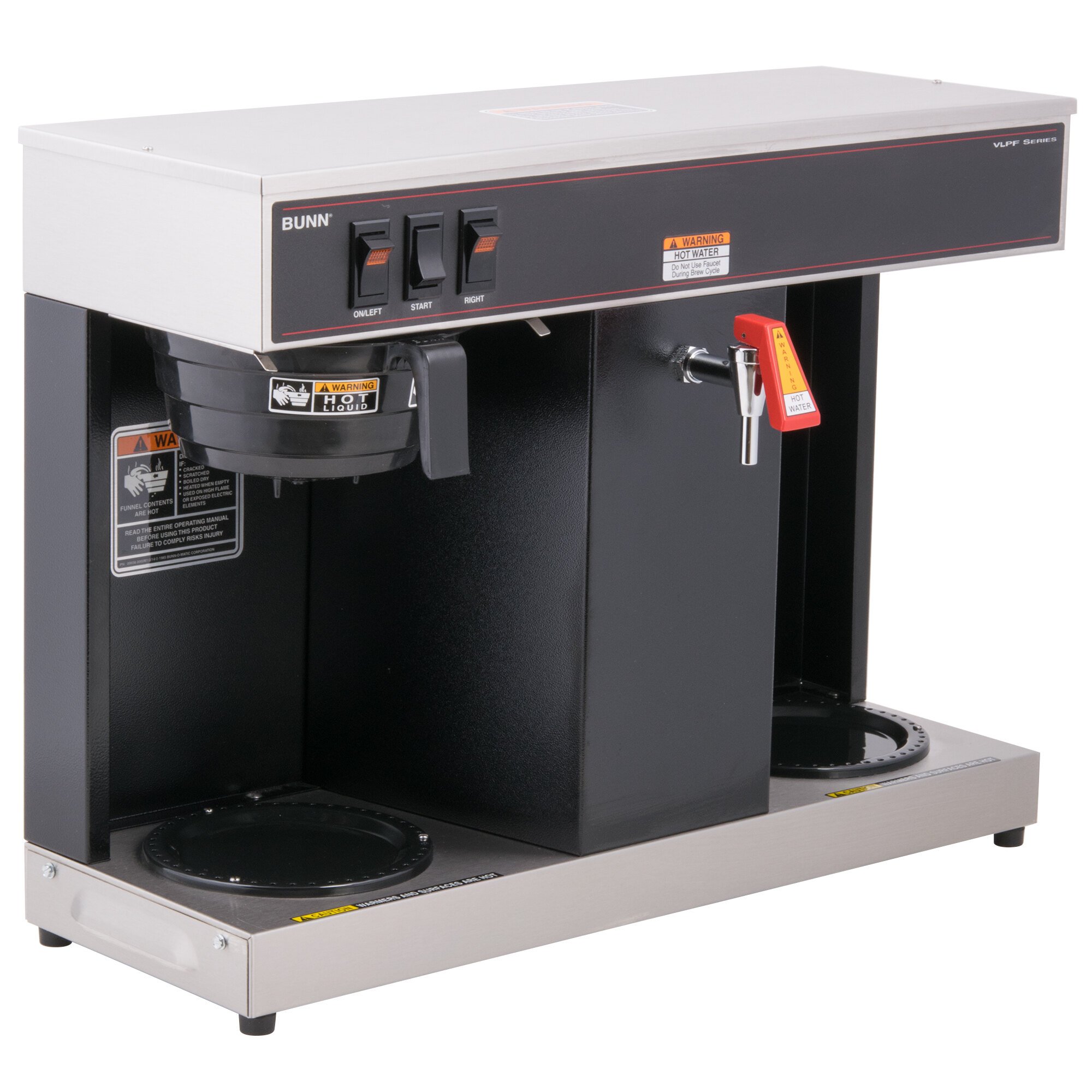 Bunn 07400.0005 VLPF Automatic Coffee Brewer with Two Lower Warmers 120V