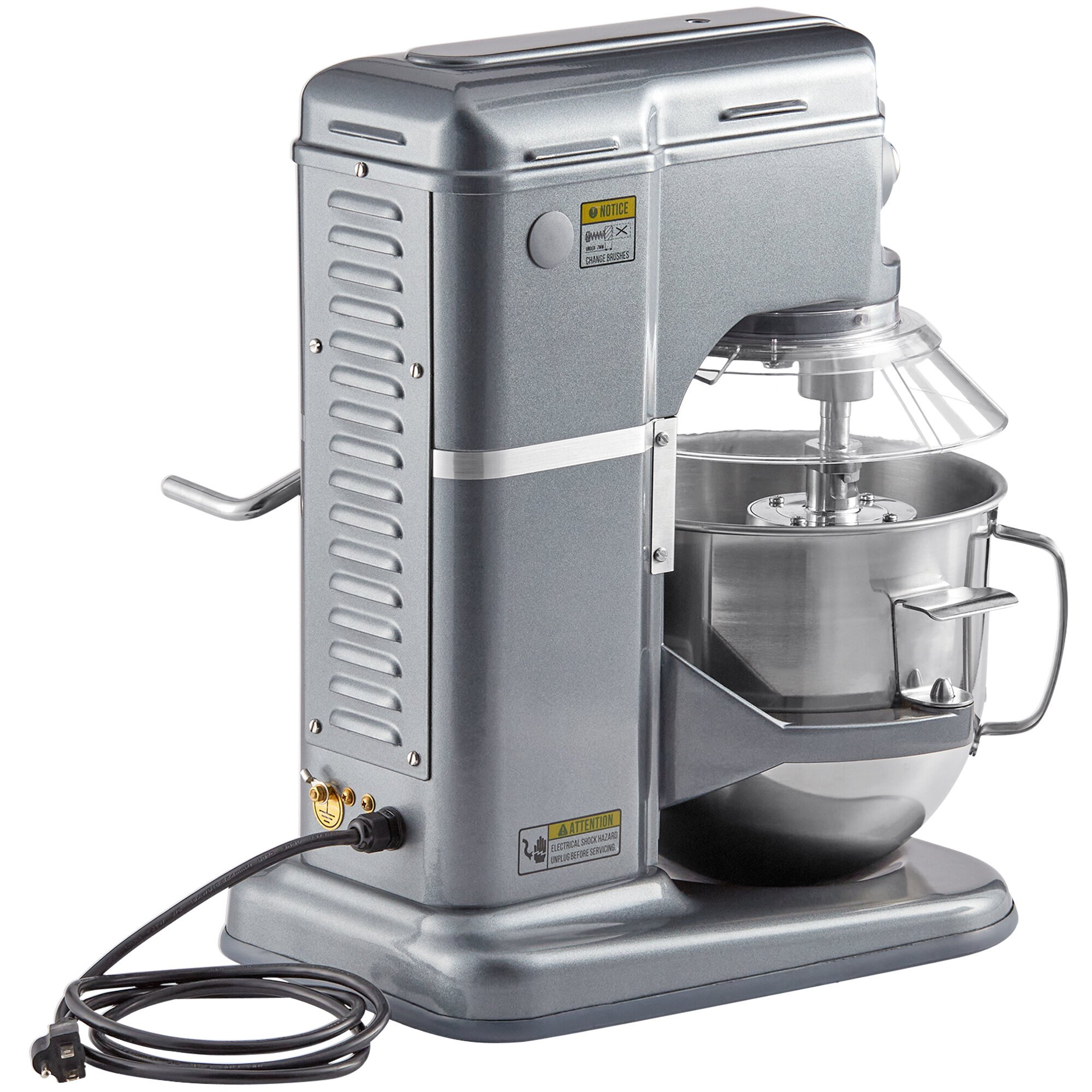 Avantco MIX8GGY Dark Gray 8 Qt. Commercial Countertop Mixer with Guard