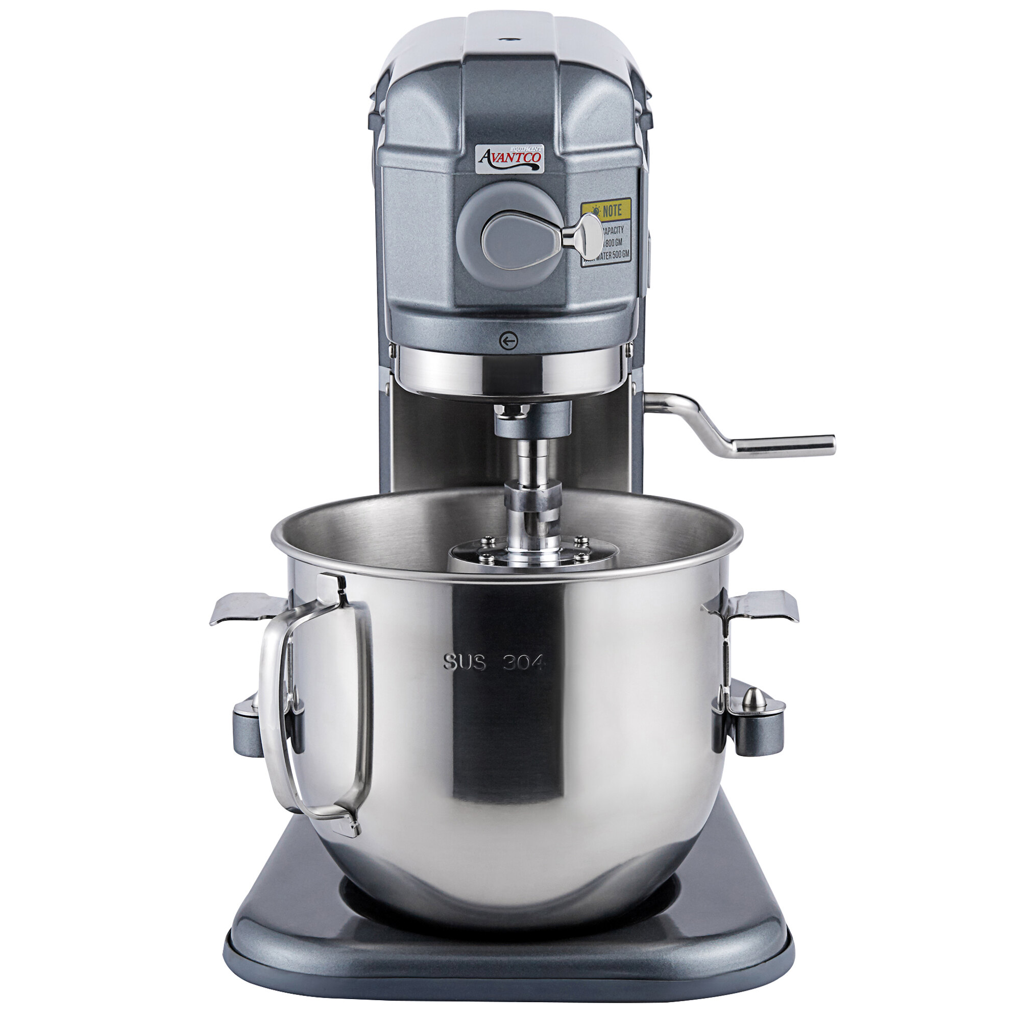 Avantco MIX8GY Dark Gray 8 Qt. Commercial Countertop Mixer with