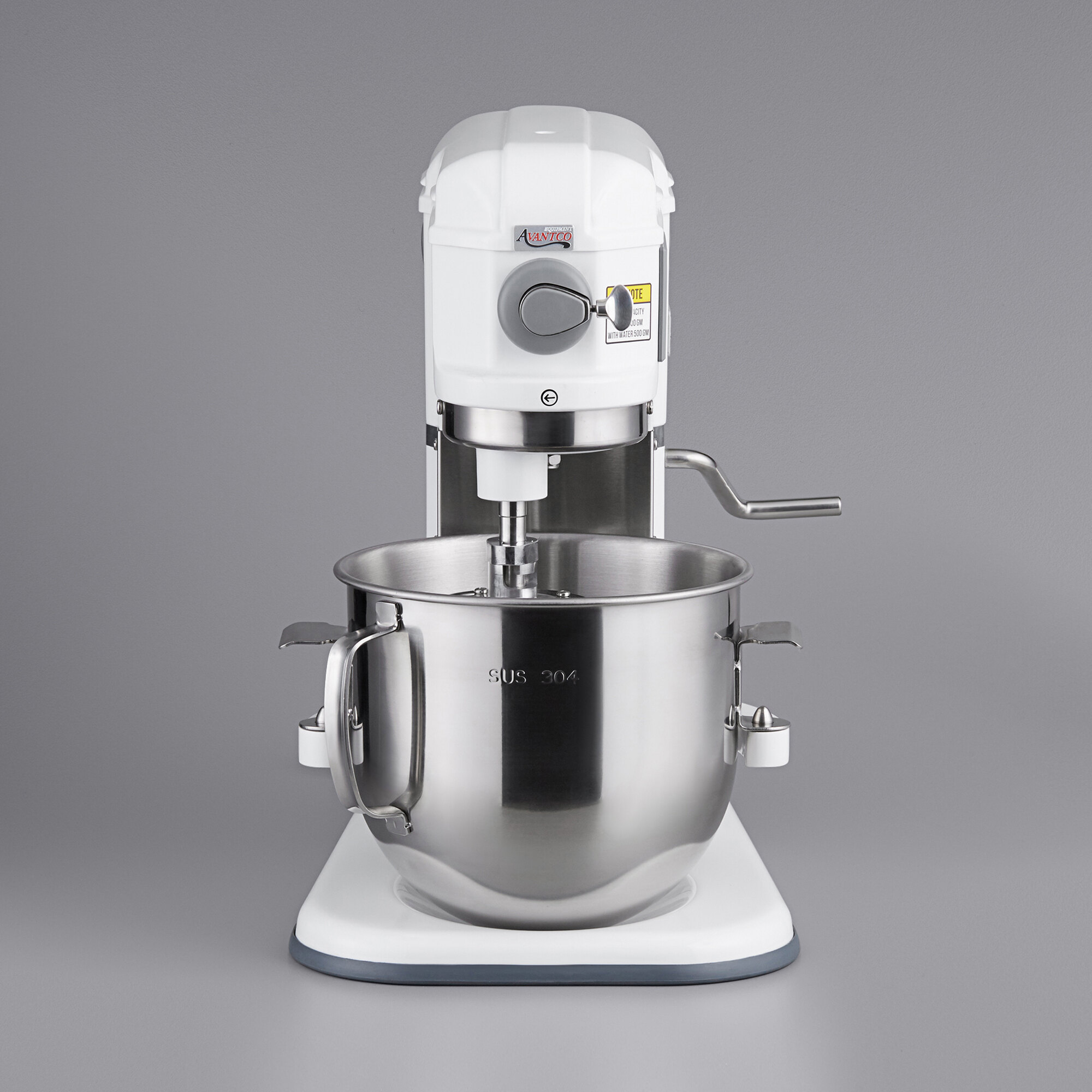 Avantco MIX8WH White 8 Qt. Commercial Countertop Mixer with Accessories