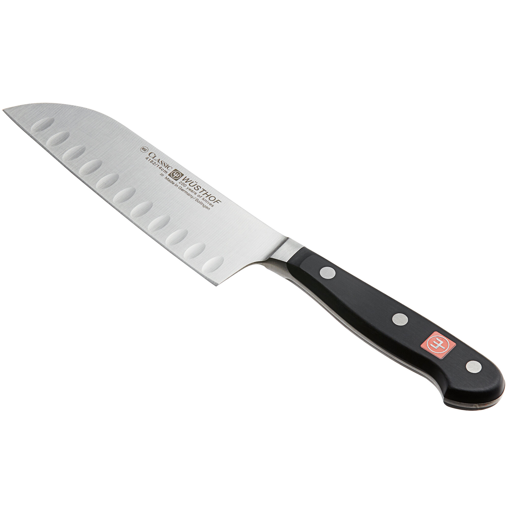 Wusthof 41827 Classic 5" Hollow Edge Santoku Knife with POM Handle