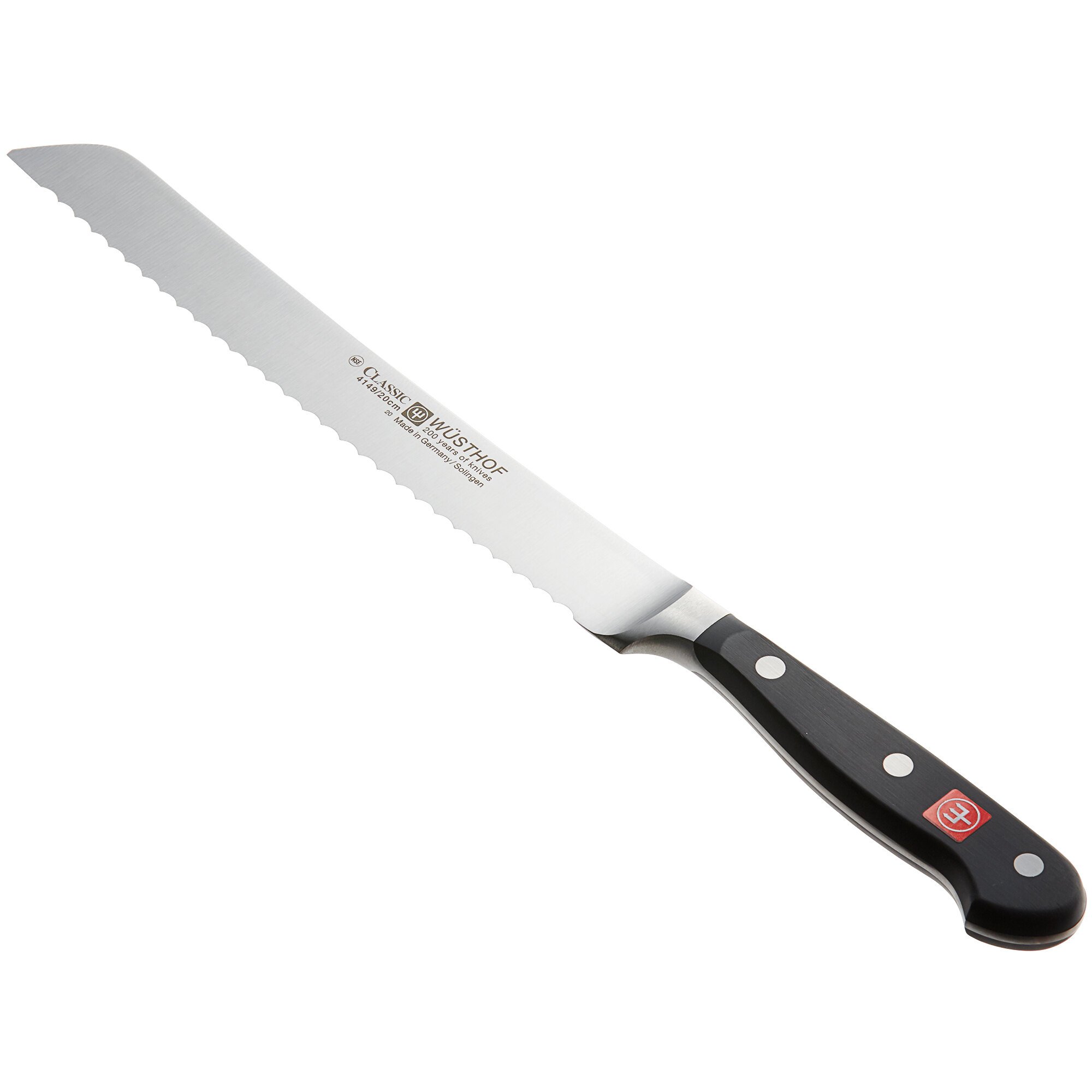 Wusthof 41497 Classic 8" Serrated Bread Knife with POM Handle