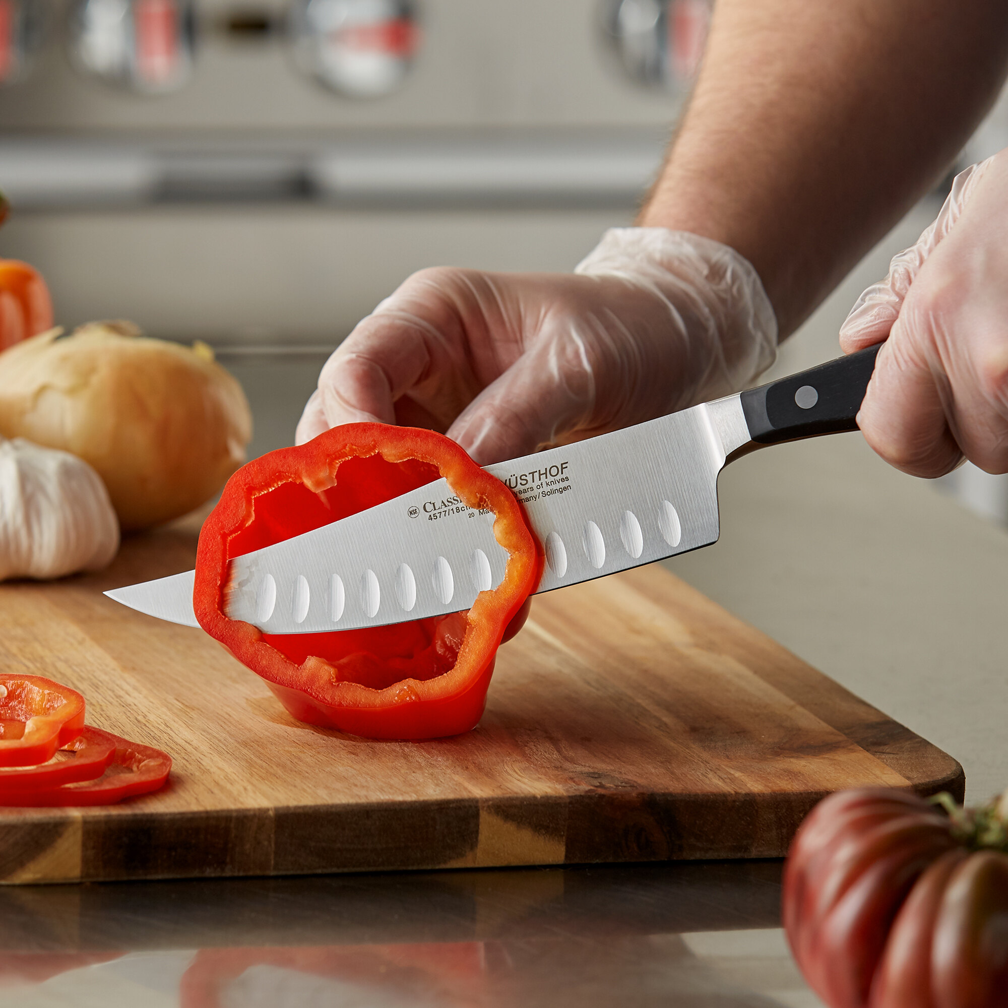 Wusthof 1040134318 Classic 7" Craftsman Hollow Edge Cook's Knife