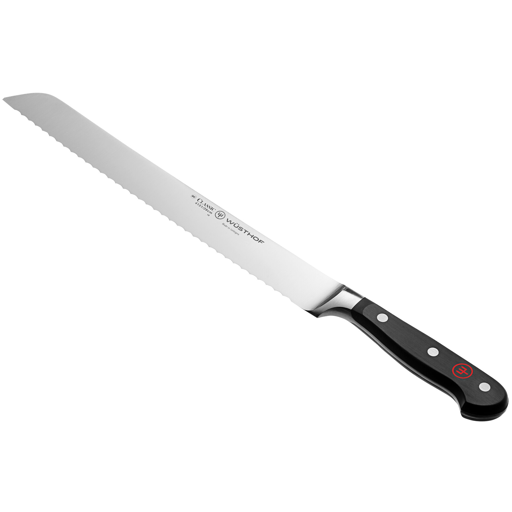 Wusthof 1040101026 Classic 10" Serrated Bread Knife with POM Handle