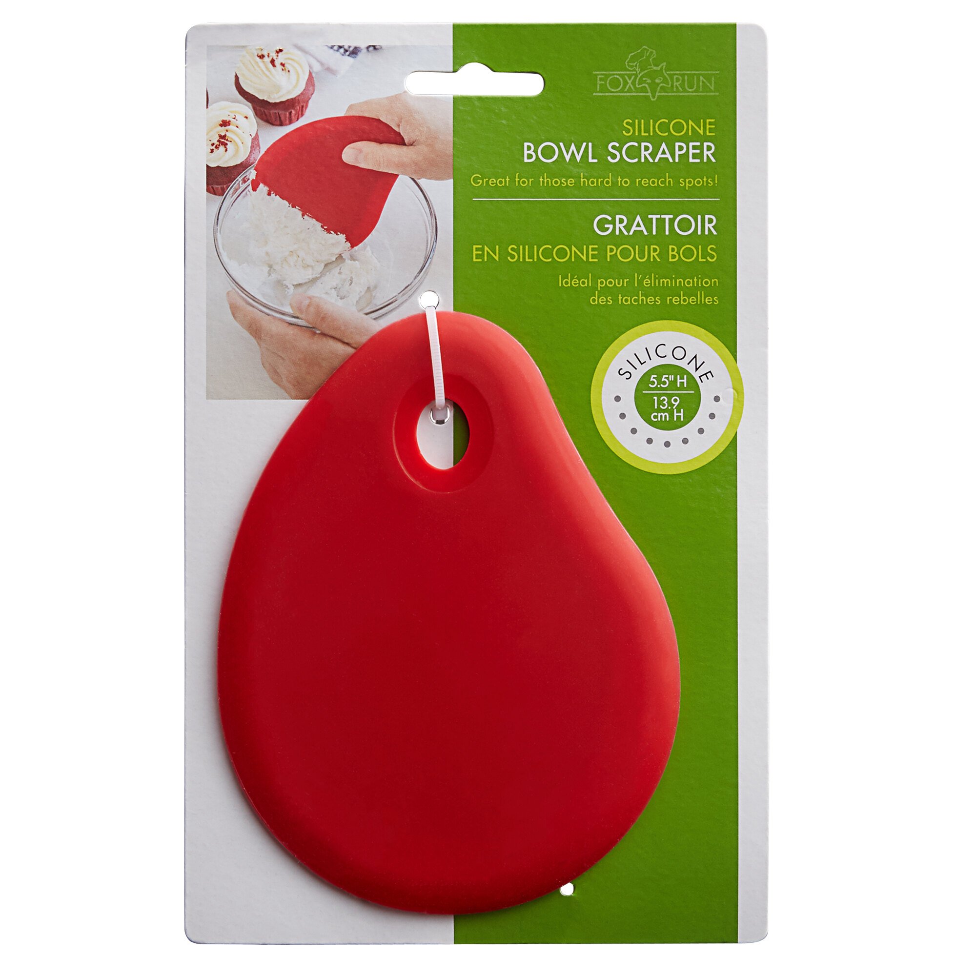 Silicone Bowl Scraper Red (5.5" x 4.25")