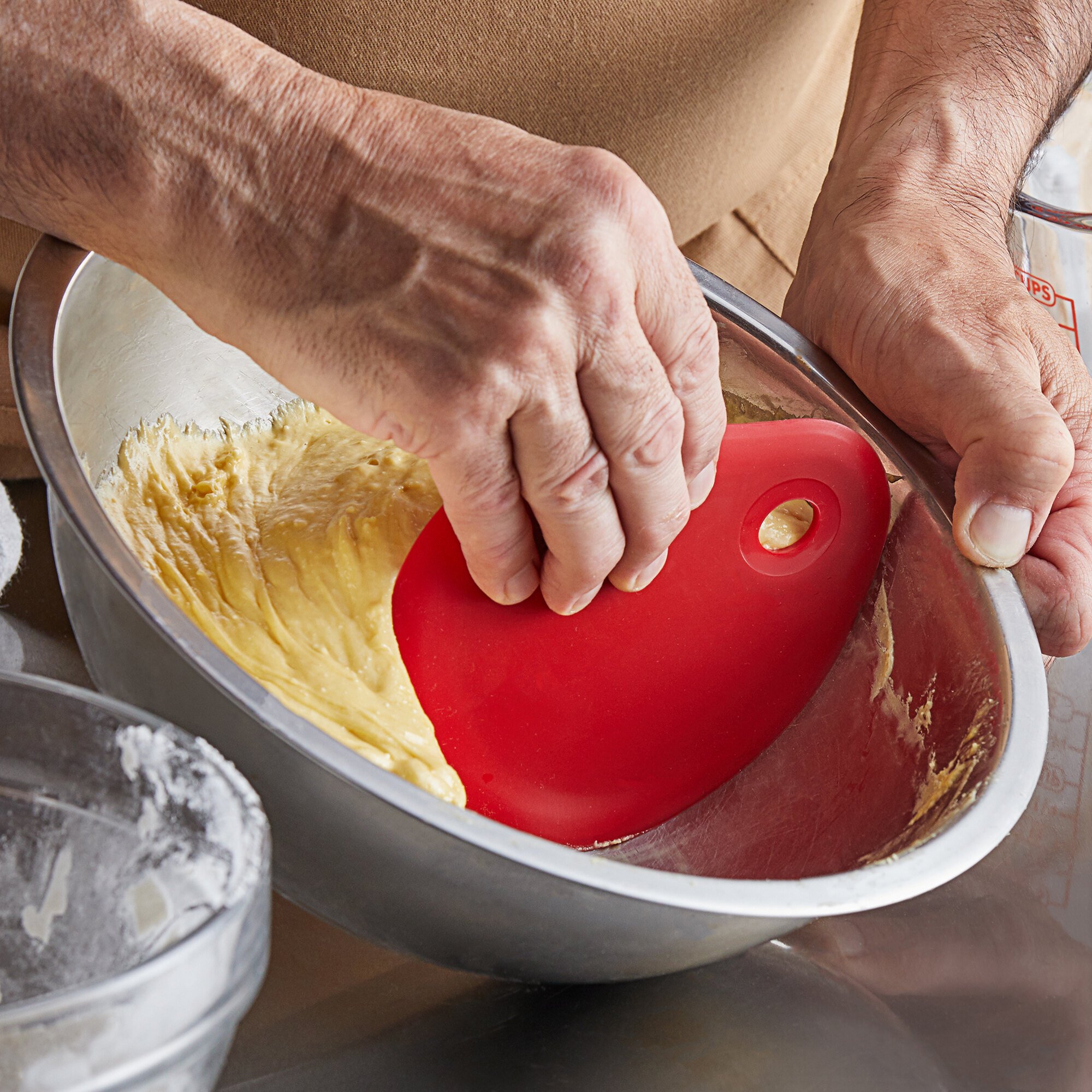 Silicone Bowl Scraper Red (5.5" x 4.25")