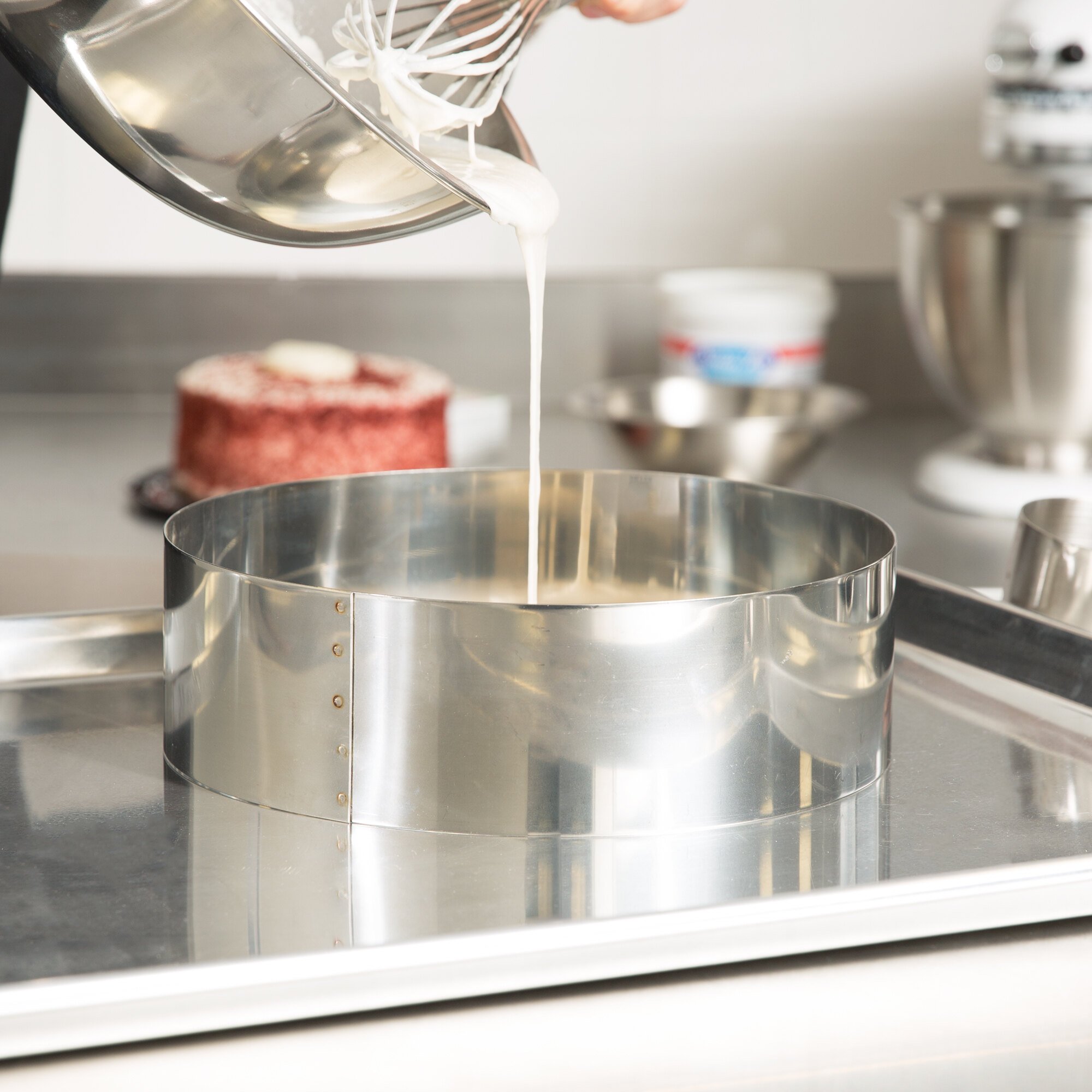 American Metalcraft SR6103 10" x 3" Stainless Steel Round Cake Ring