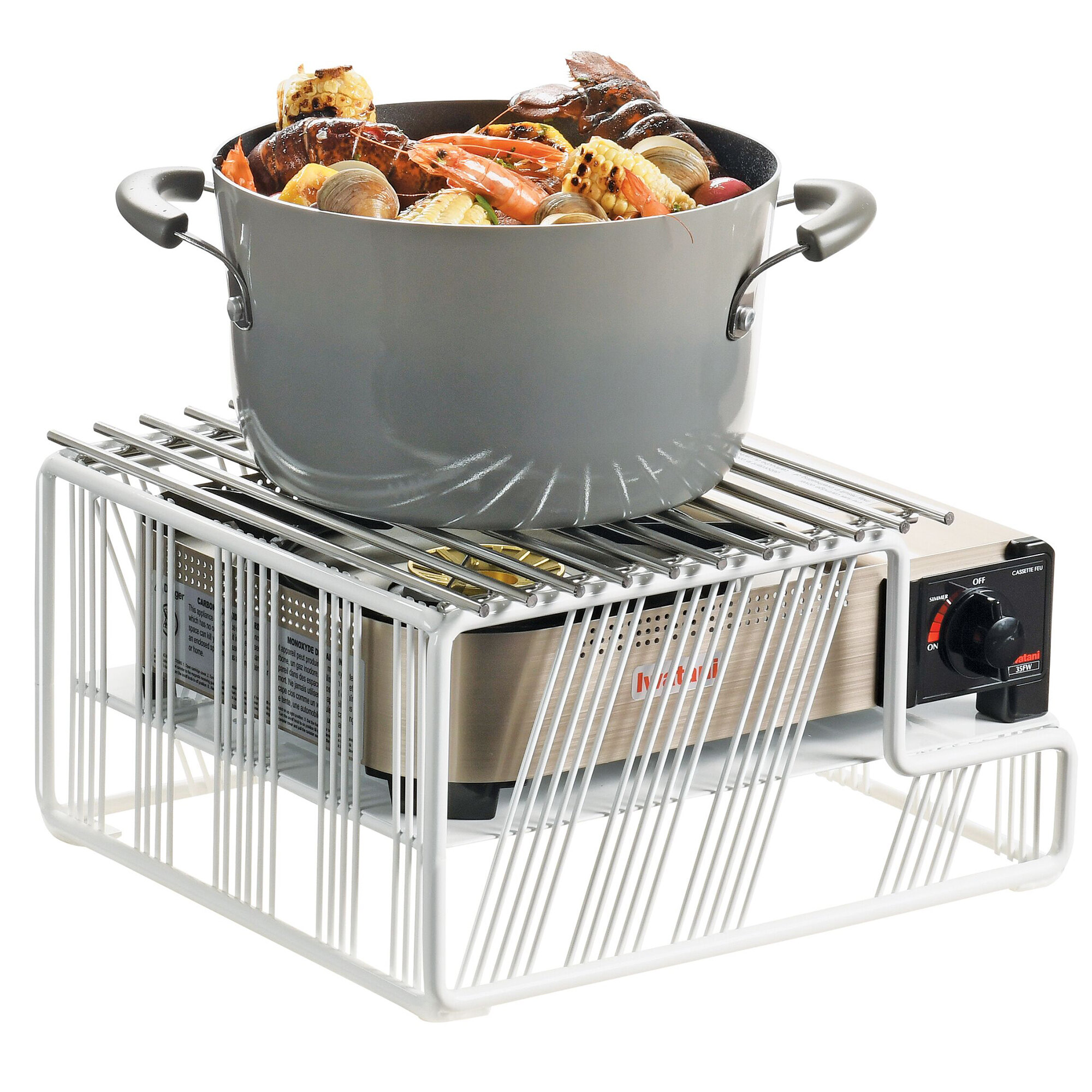 CalMil 410915 Portland White Butane Stove Frame 14" x 13" x 7 1/2"